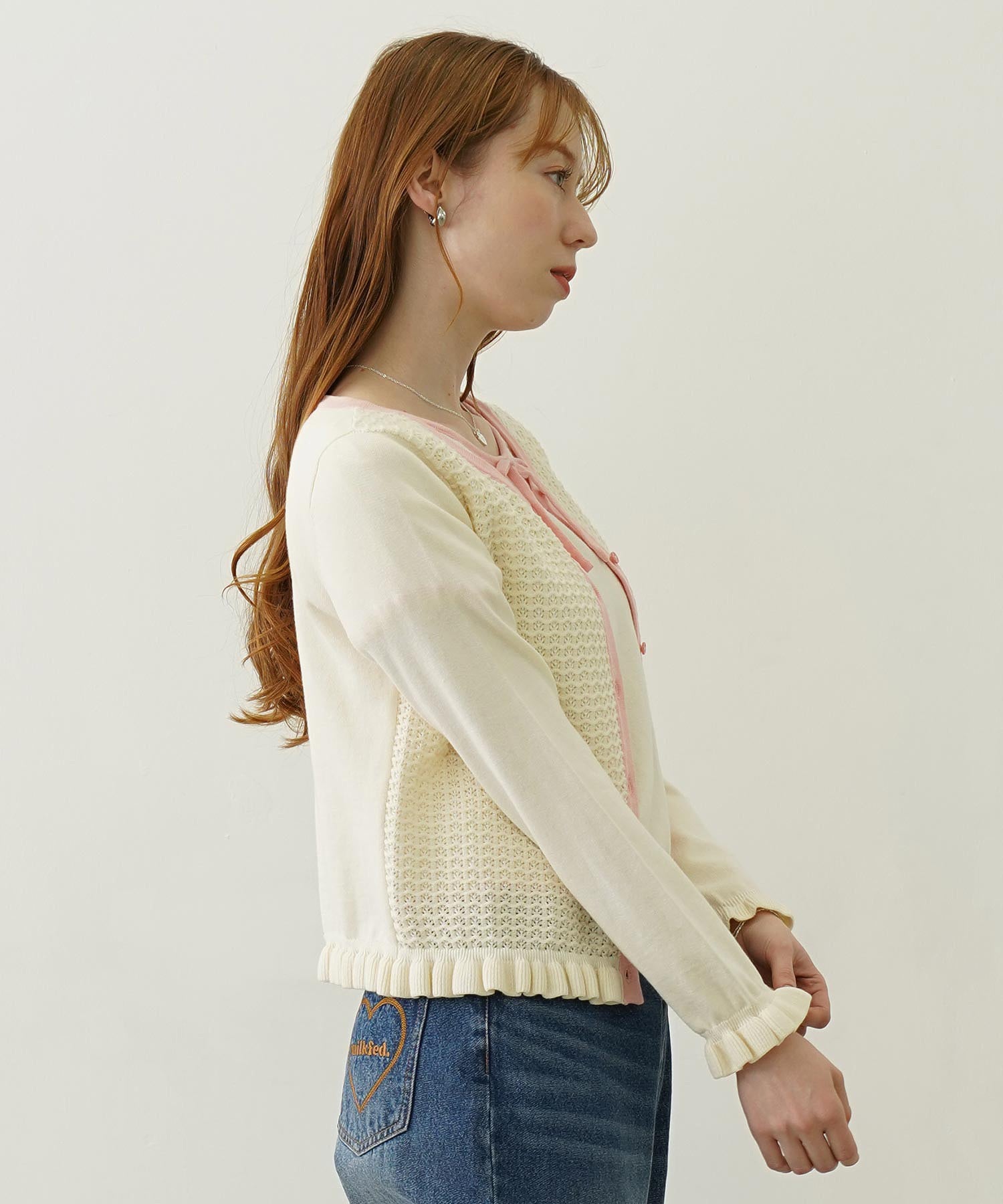 FRILL KNIT CARDIGAN