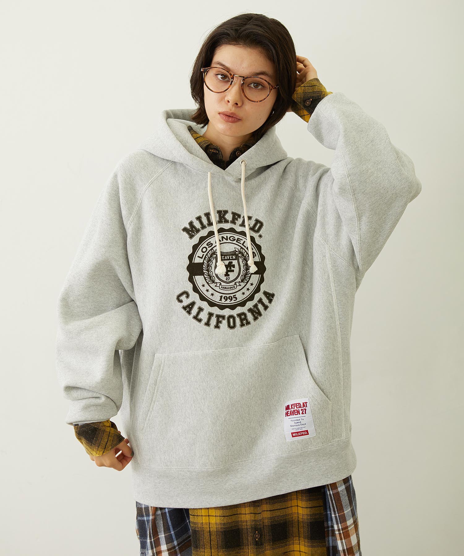 MILKFED. × CHAMPION COLLEGE LOGO SWEAT HOODIE