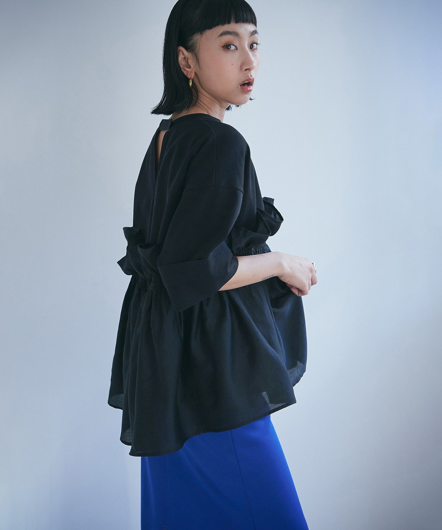 ドッキングフリルカットソー