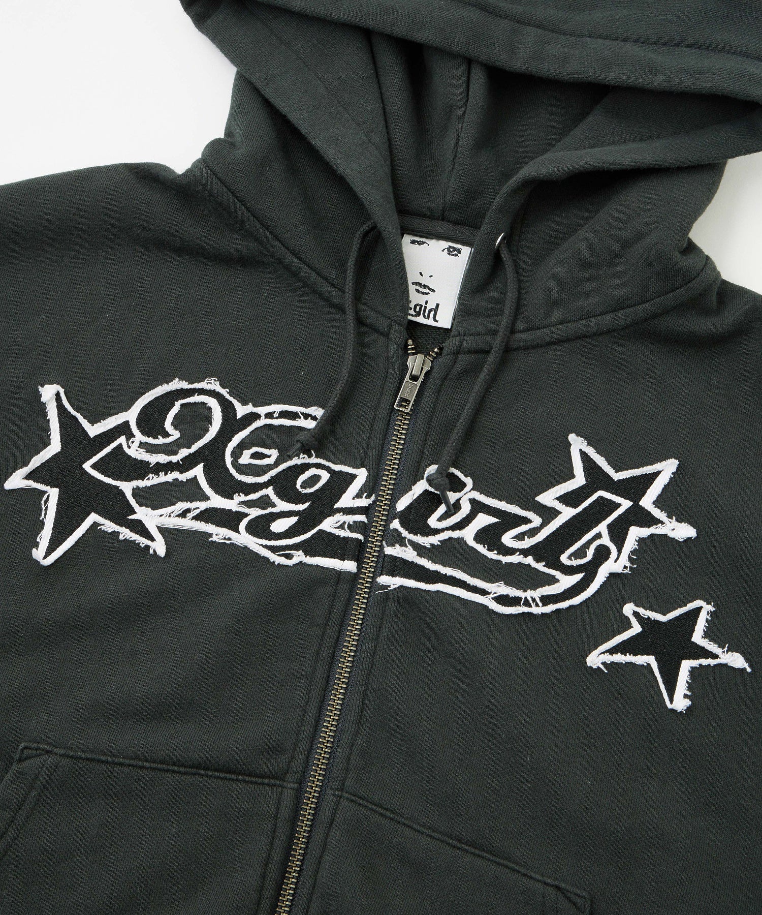 X-girl STAR LOGO ZIP UP HOODIE