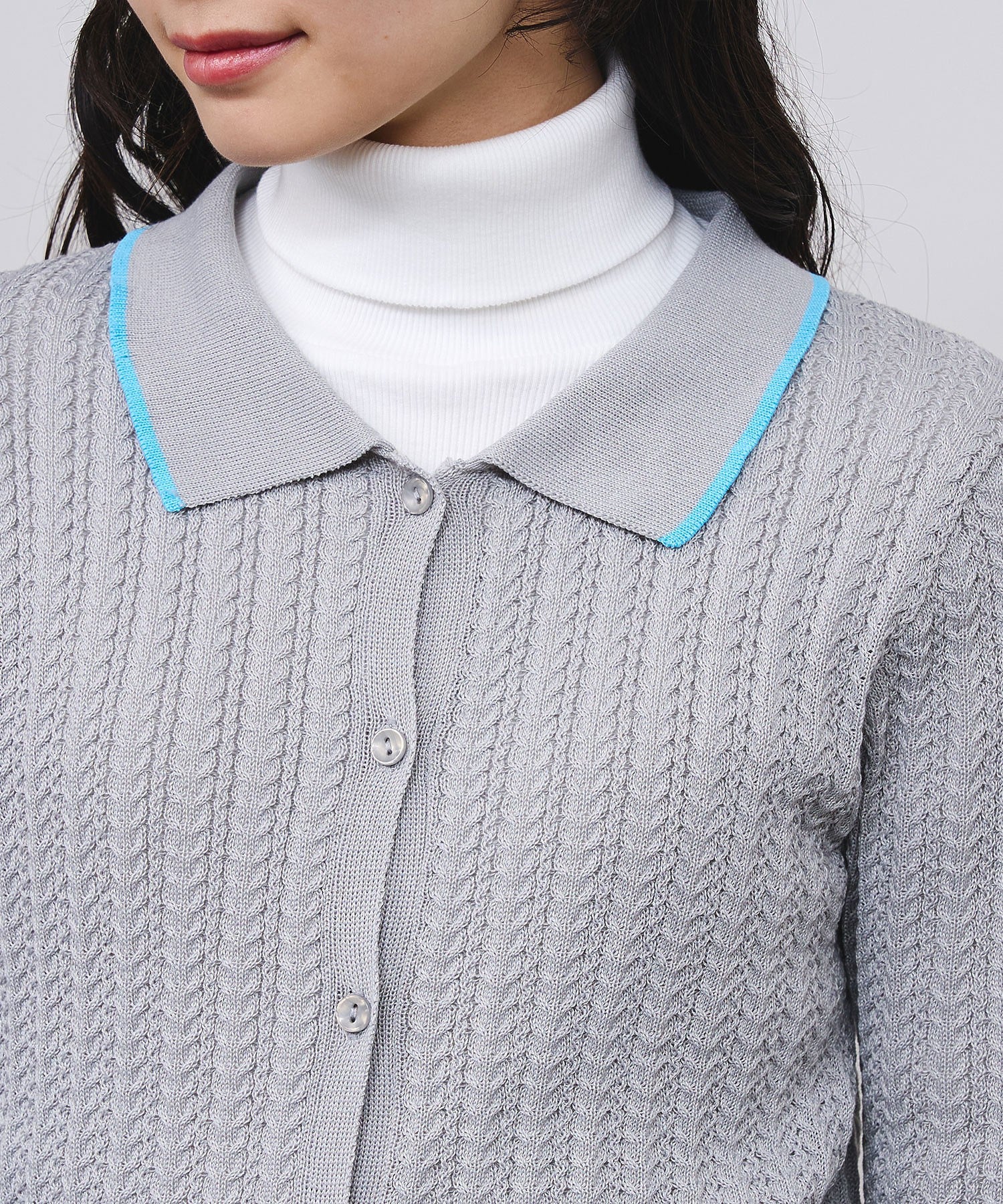 RUFFLED KNIT CARDIGAN