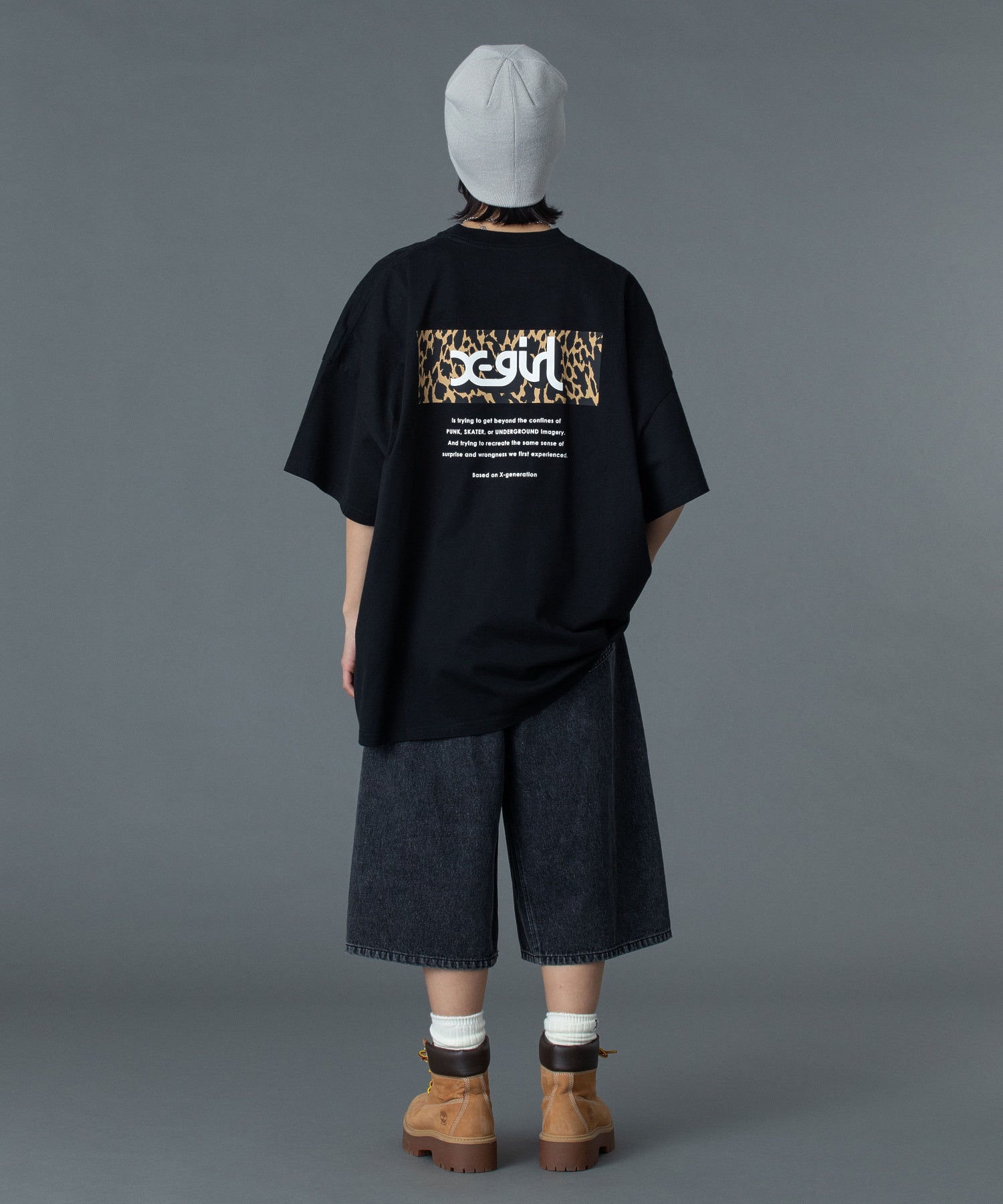 LEOPARD BOX LOGO S/S BIG TEE DRESS