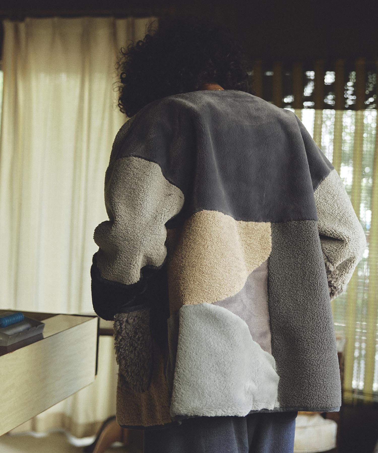PATCHWORK FAUXFUR COAT