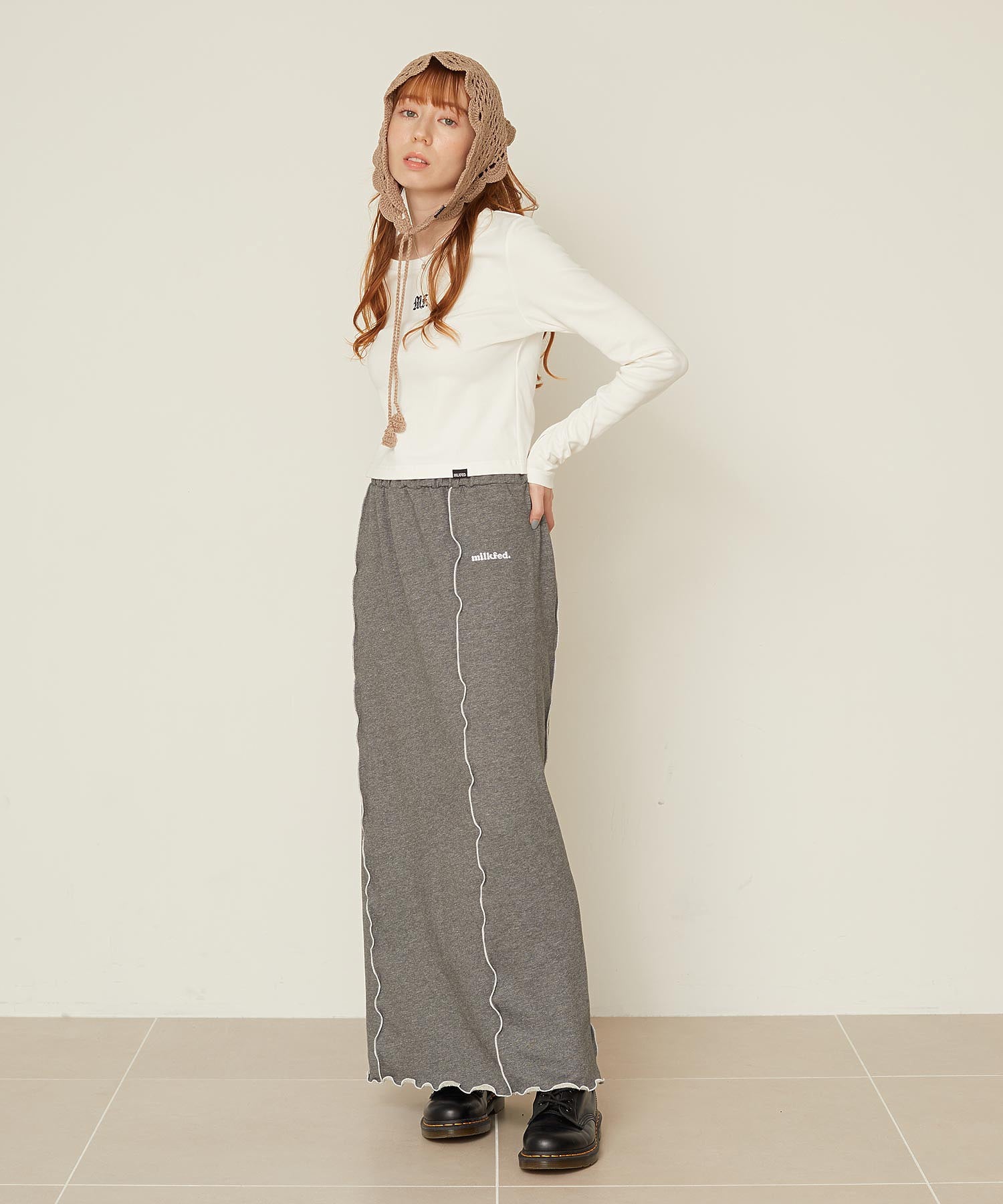 LETTUCE EDGE SWEAT SKIRT