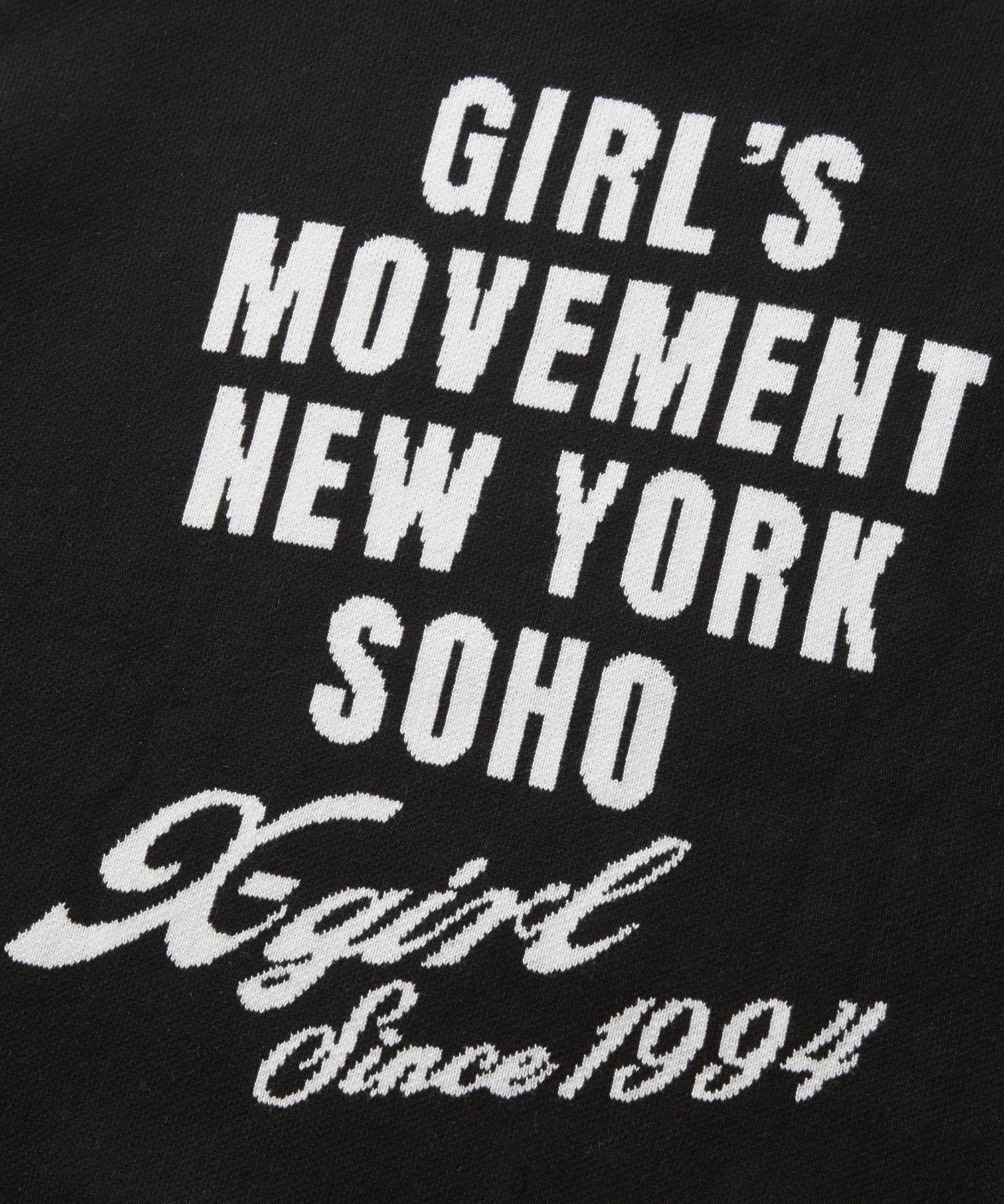 CURSIVE LOGO AND FACE JACQUARD KNIT TOP