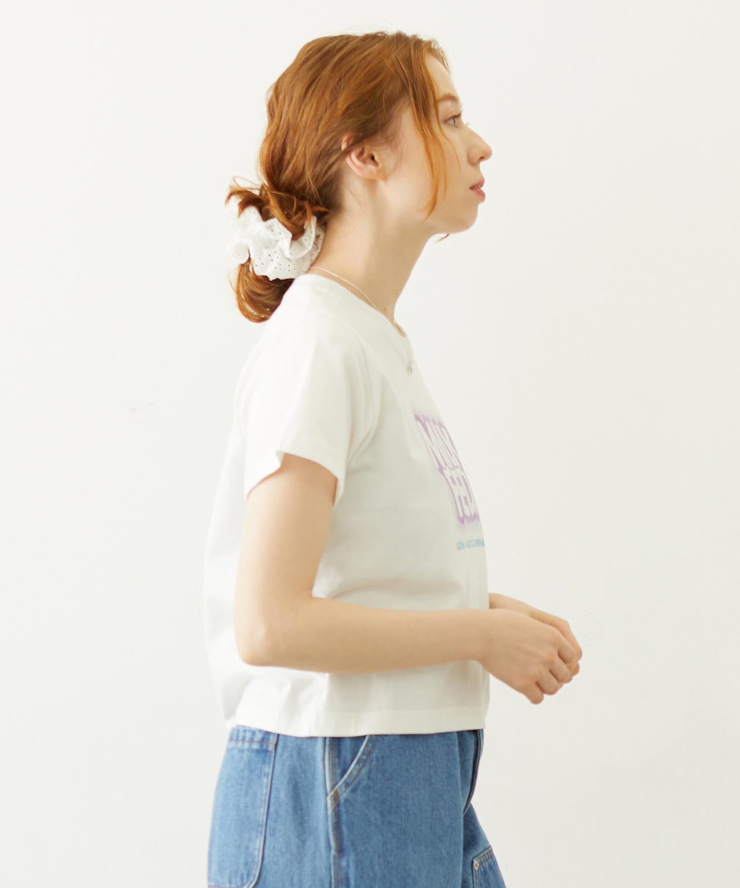 GLITTER HALFTONE LOGO COMPACT S/S TEE