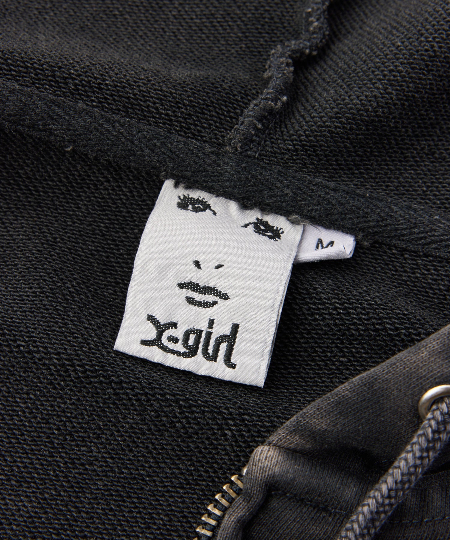 FADED CUT OFF COMPACT ZIP UP SWEWAT HOODIE