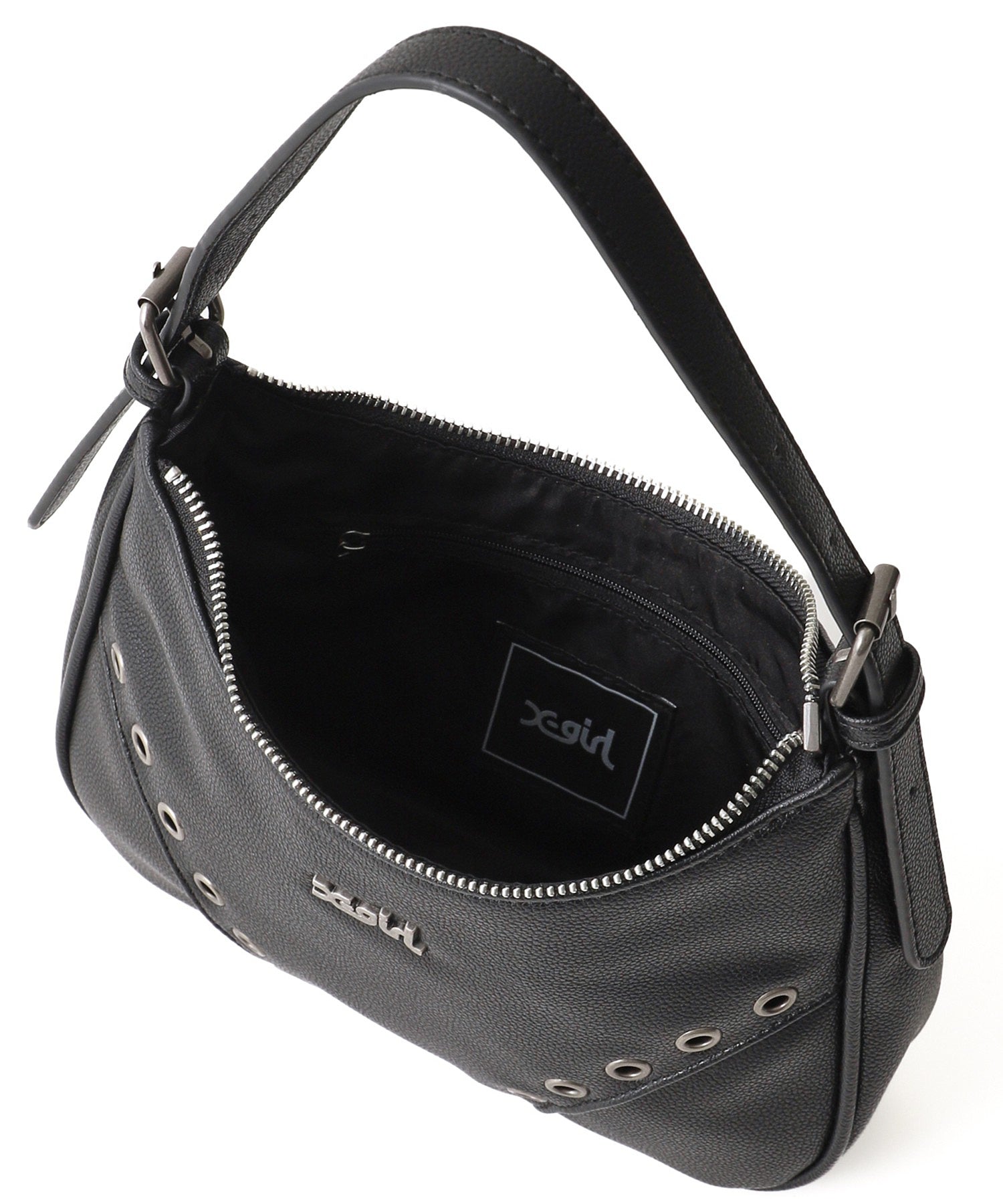 EYELET FAUX LEATHER HAND BAG