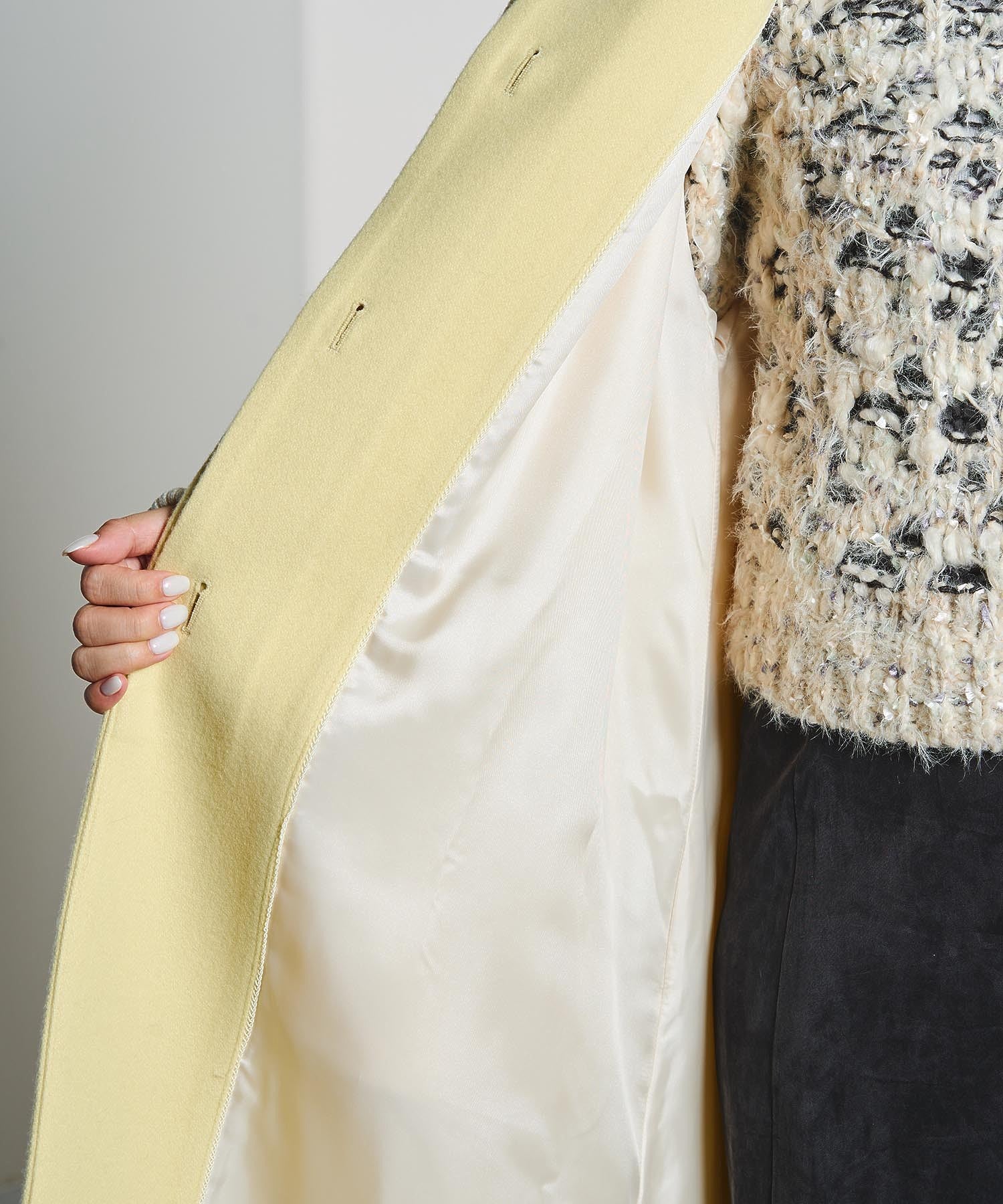 mici/RIB CUFFS VOLUME SLEEVE COAT