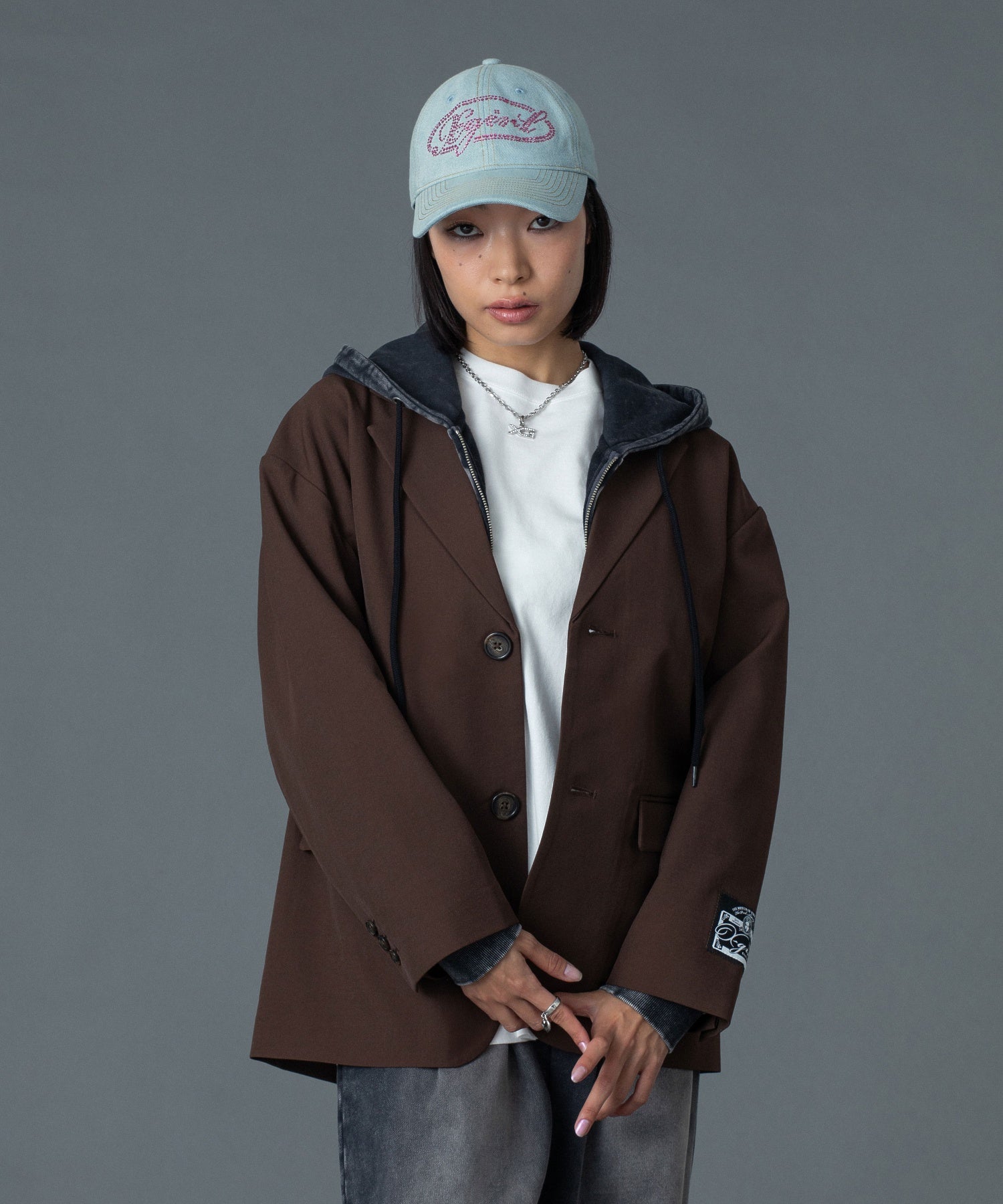 FACE LABEL TAILORED JACKET