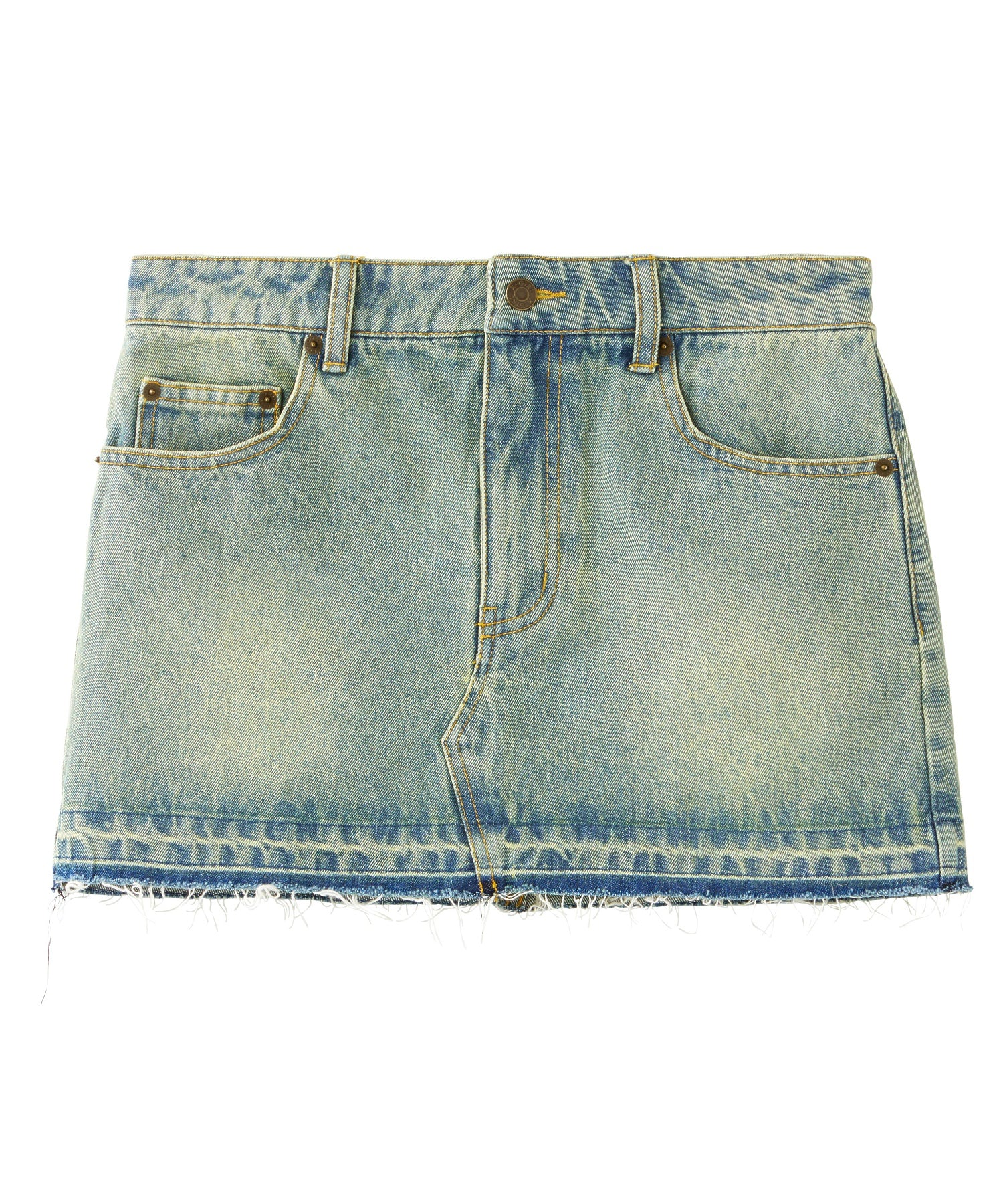 LOW RISE DENIM MINI SKIRT