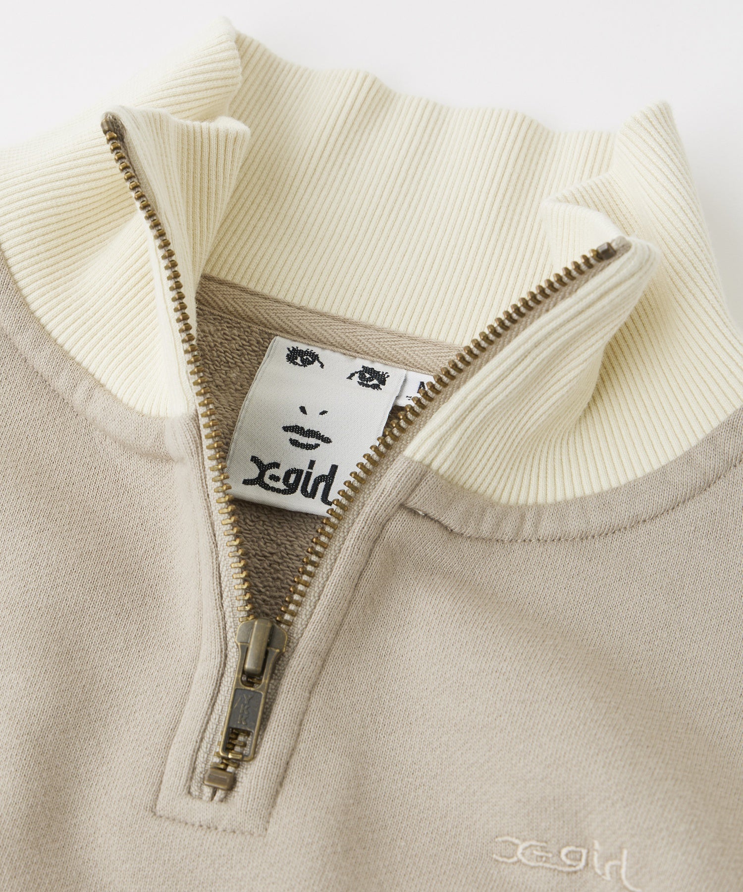 HALF ZIP SWEAT TOP