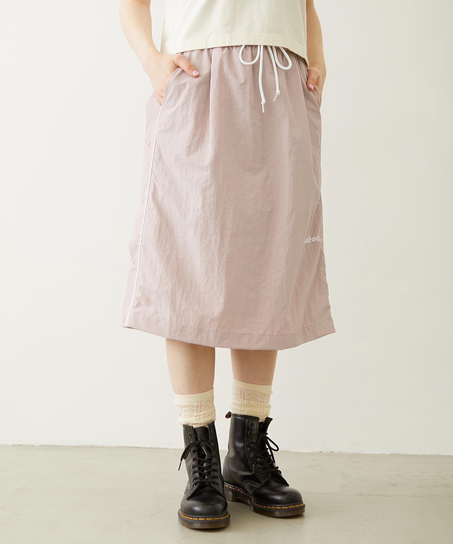CUTOUT LOGO TRACK SKIRT