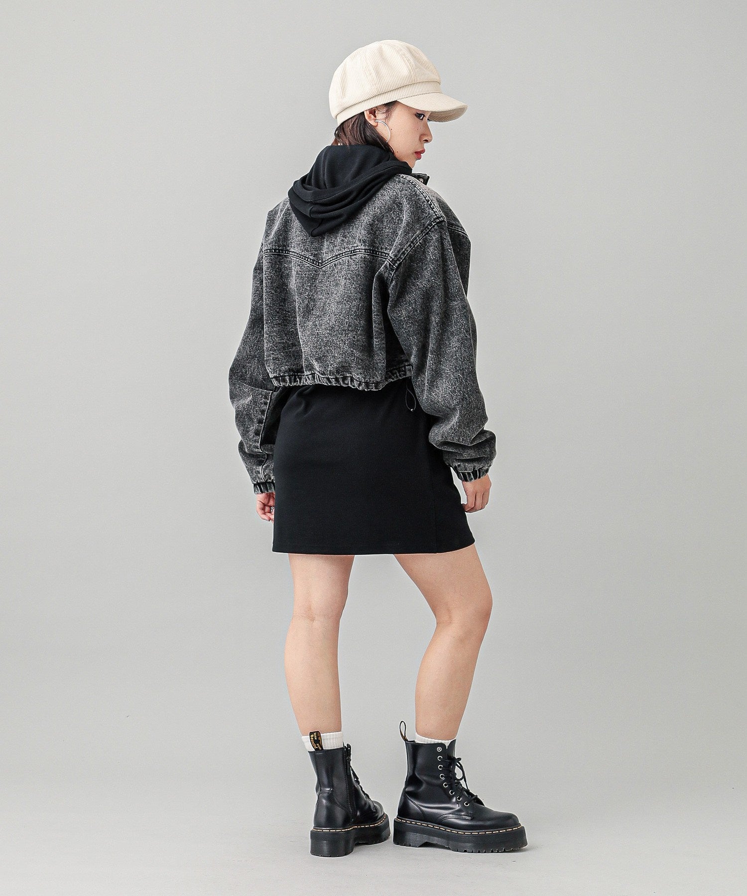 RIB HOODIE DRESS