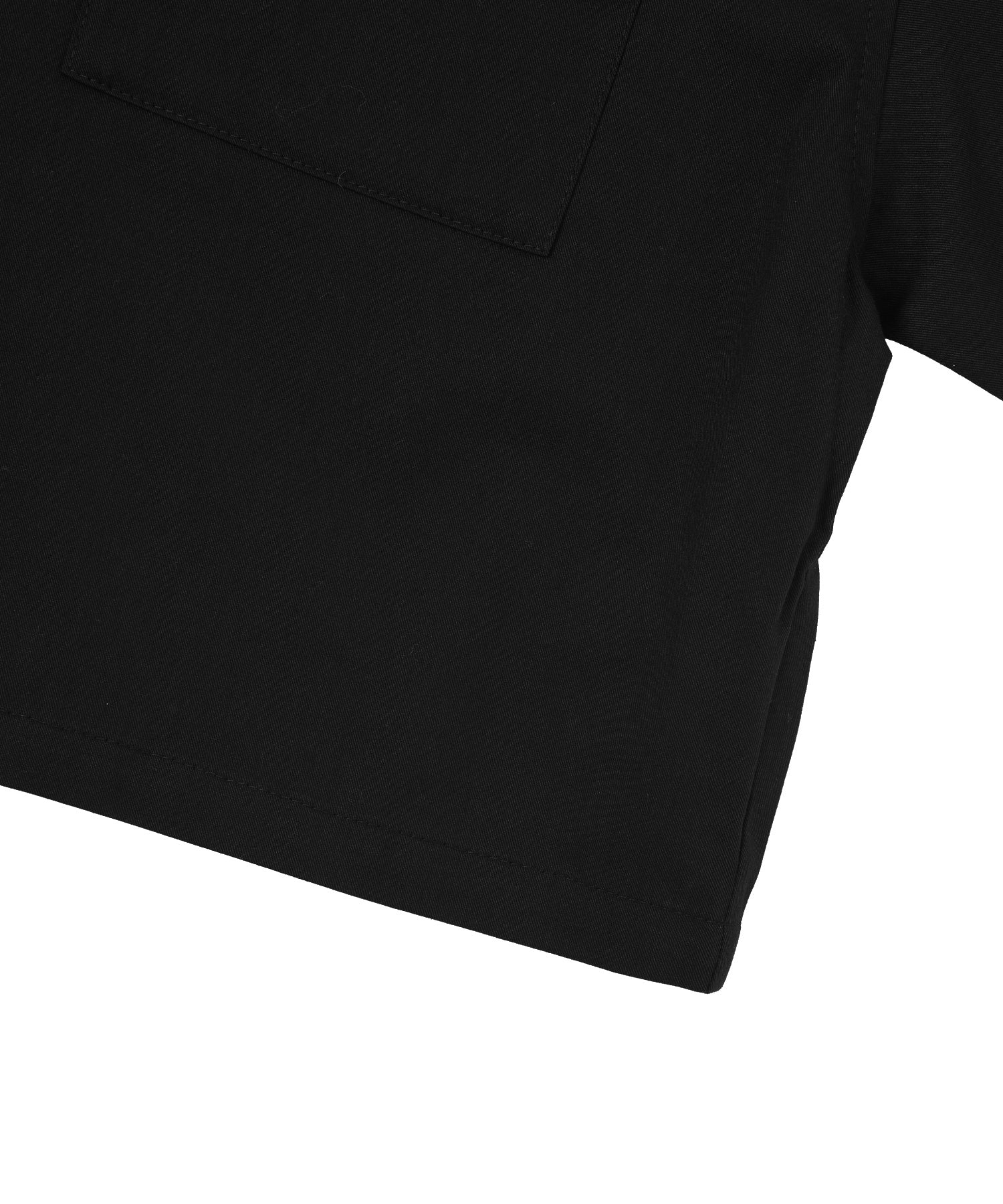 ARCH LOGO AND FACE OPEN COLLAR CROPPED SHIRT