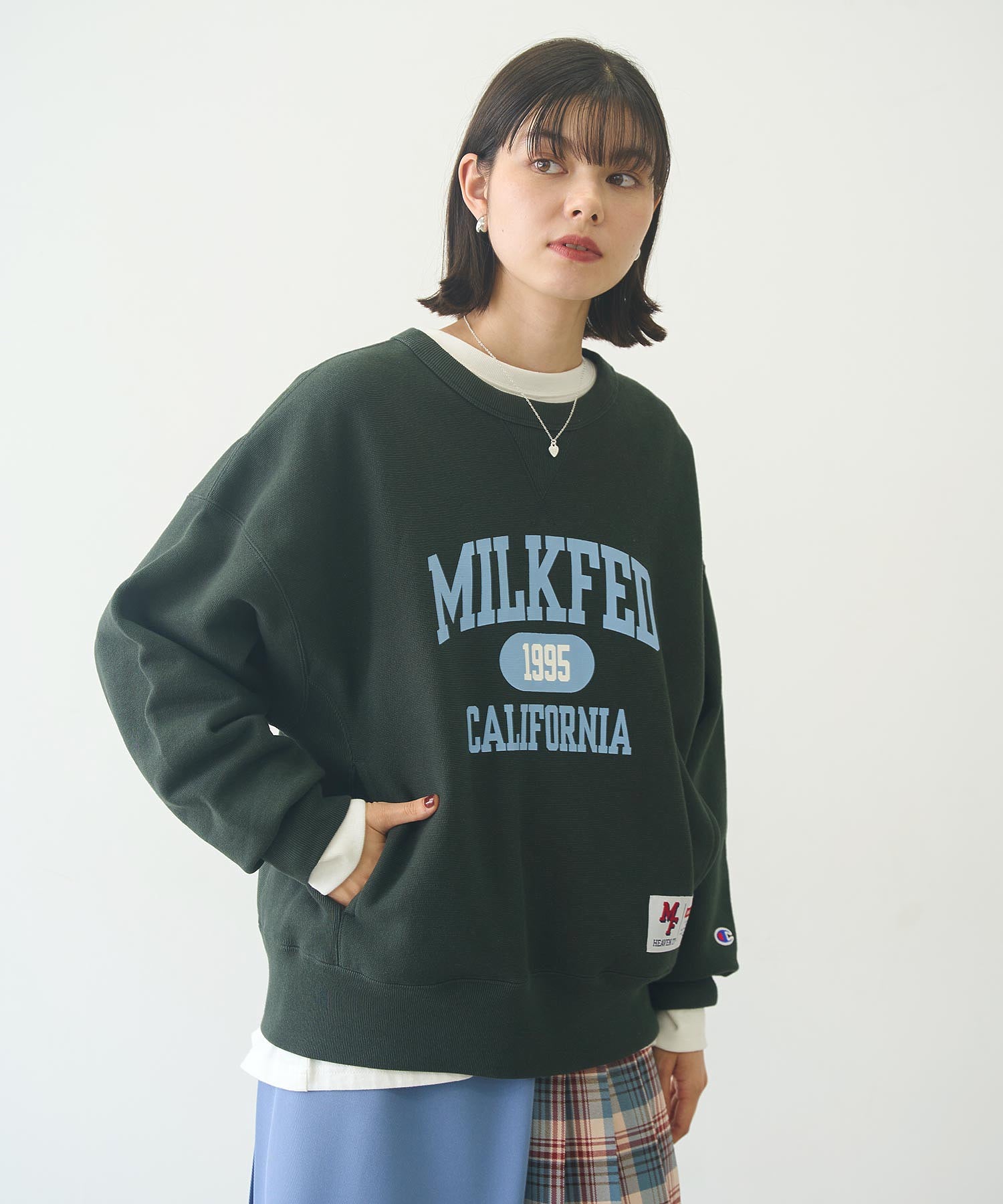 MILKFED.×CHAMPION SWEAT TOP