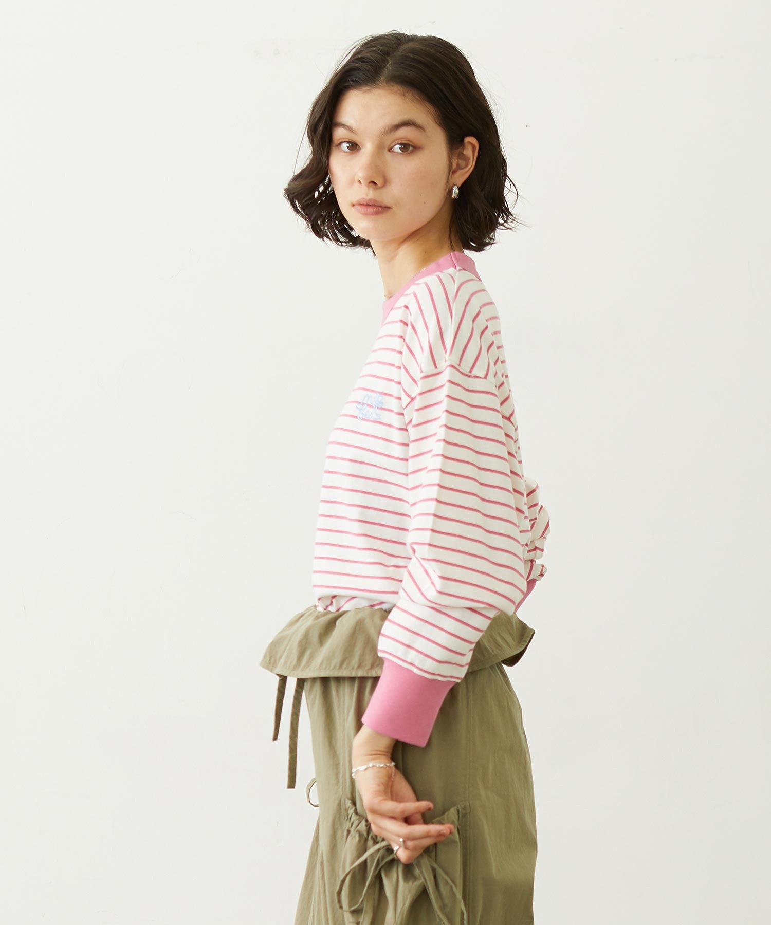 STRIPED L/S TOP