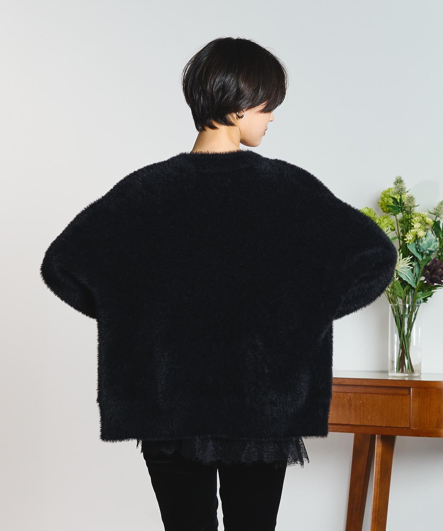 GENE HEAVENS/COTTON PEARL BUTTON CARDIGAN