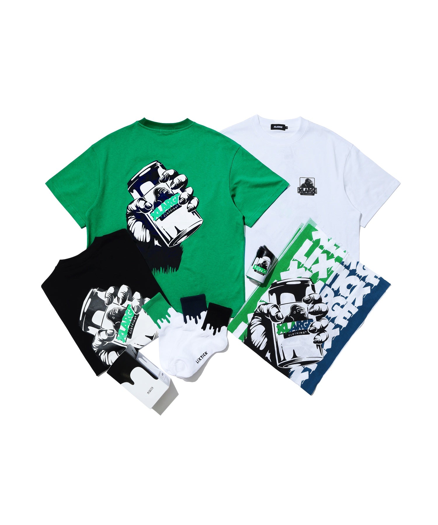 XLARGE×LIXTICK GRAB OG CAN S/S TEE