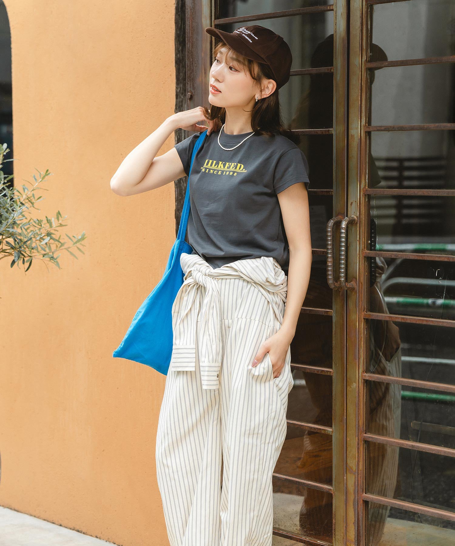 LINE LOGO FRENCH SLEEVE TOP
