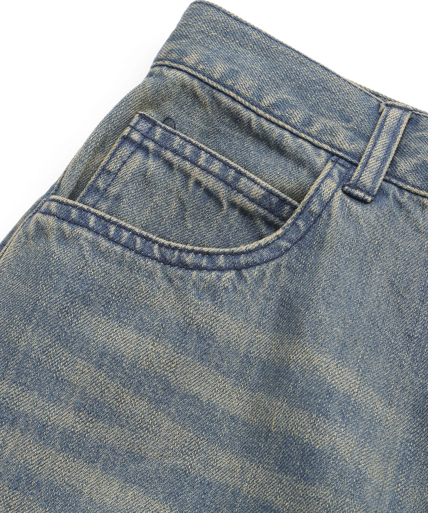 LOGO POCKET LOOSE DENIM PANTS