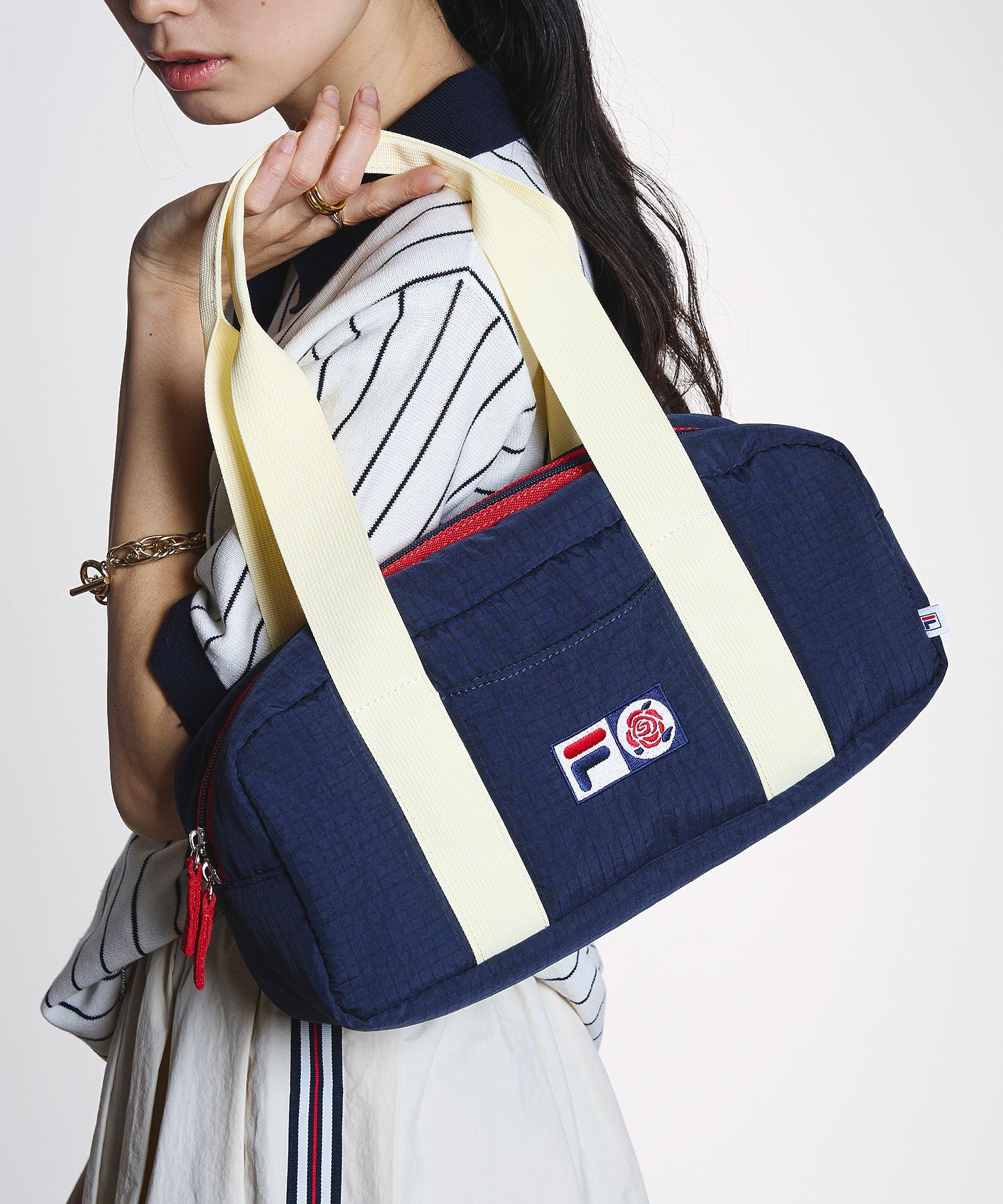 【ROSE BUD別注】FILA×ROSE BUD BI-COLOR BOSTON BAG