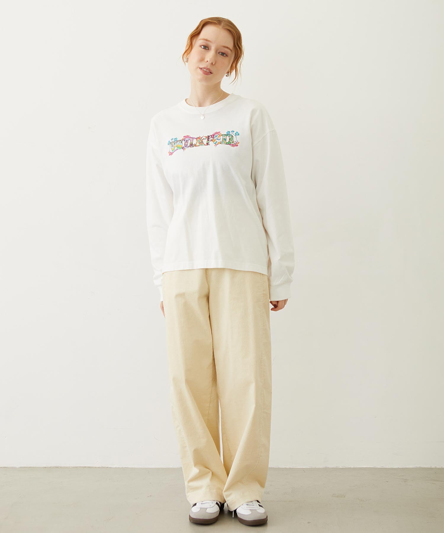 PATTERNED LOGO L/S TEE