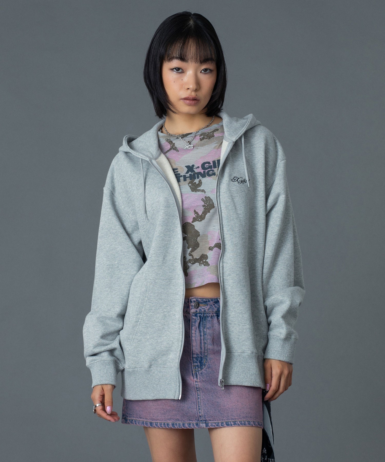 FADED CAMO SHEER L/S TOP