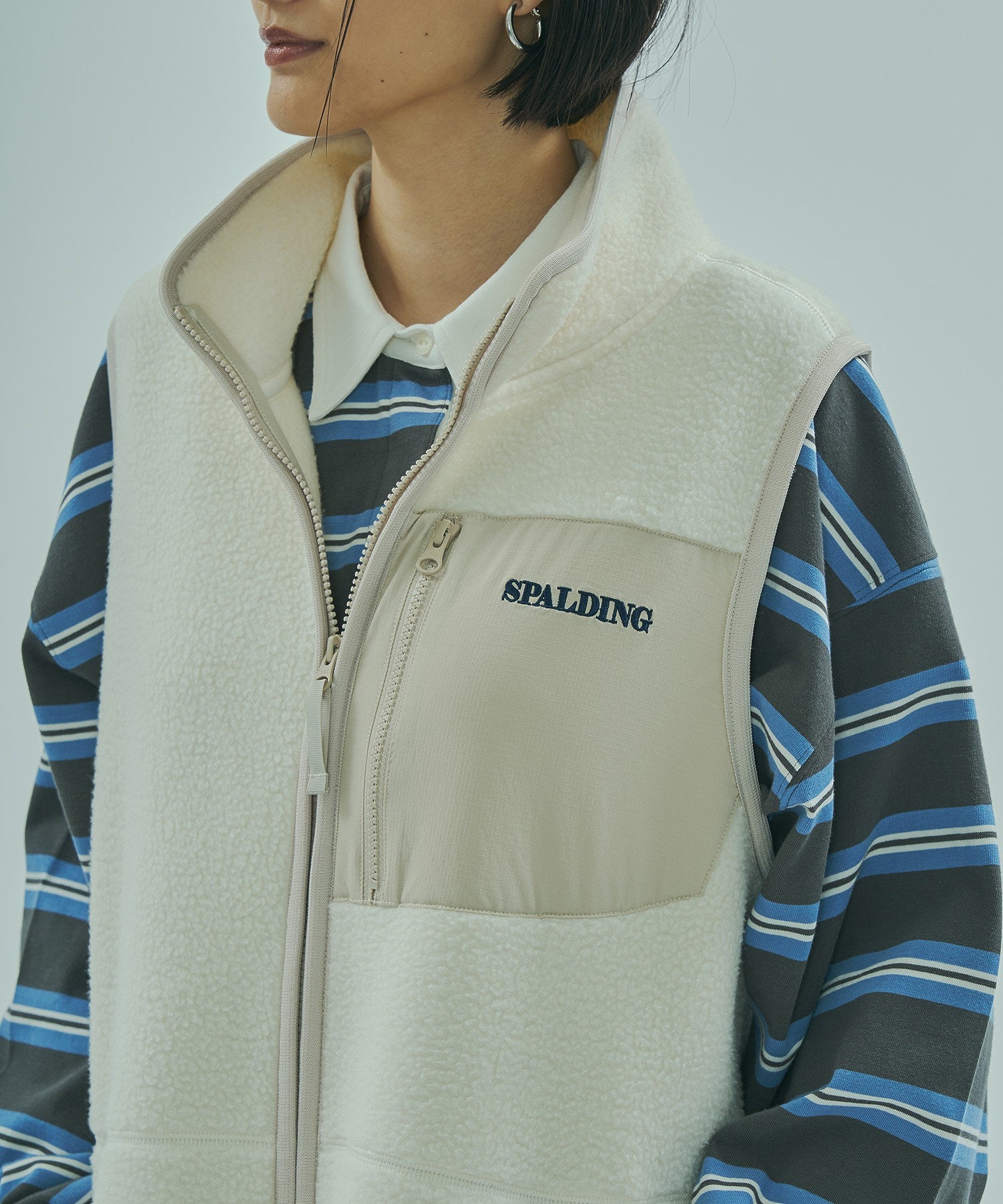 SPALDING x ROSE BUD FLEECE VEST