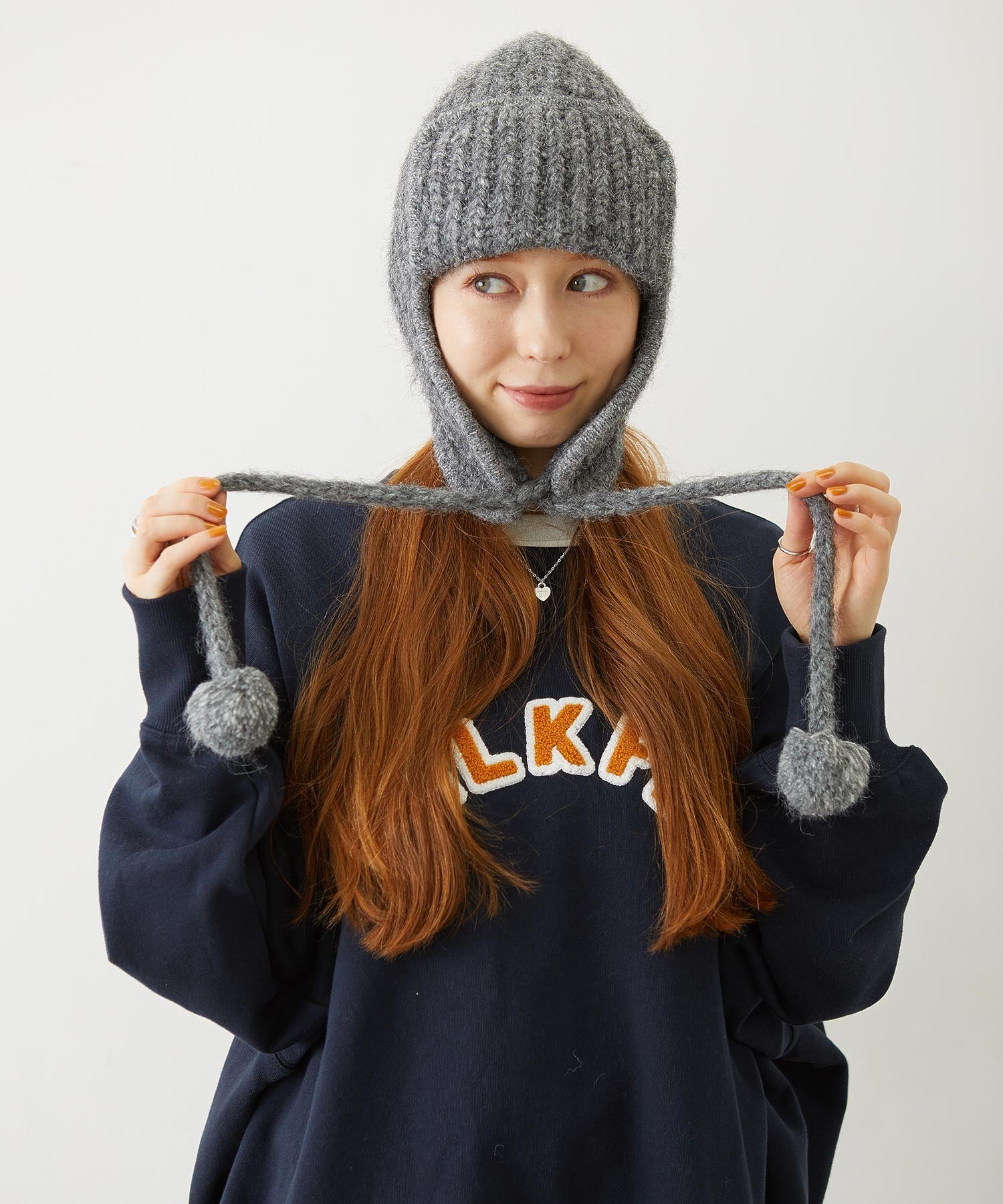 EAR FLAP KNIT CAP