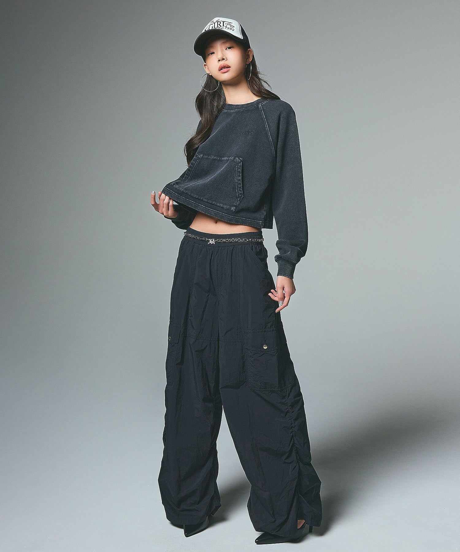 VOLUME HEM LOOSE EASY PANTS