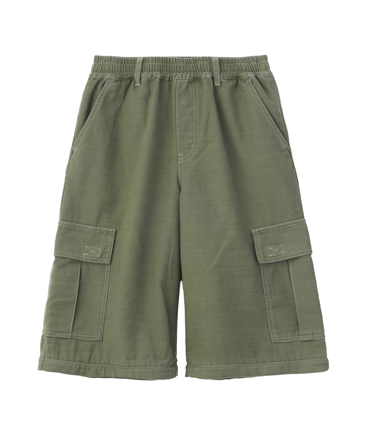 EMBLEM POCKET 2WAY WIDE LEG CARGO PANTS