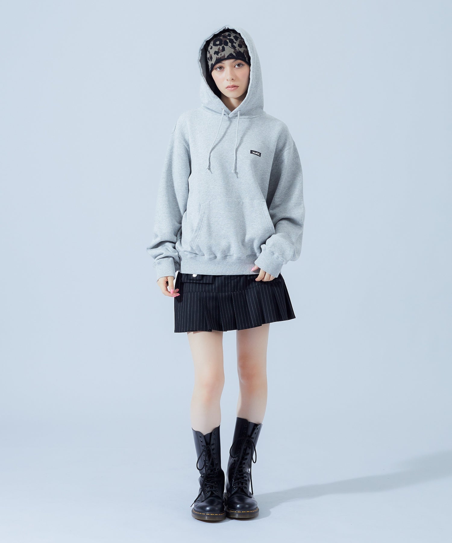 X-GIRL LOGO REVERSIBLE JACQUARD BEANIE