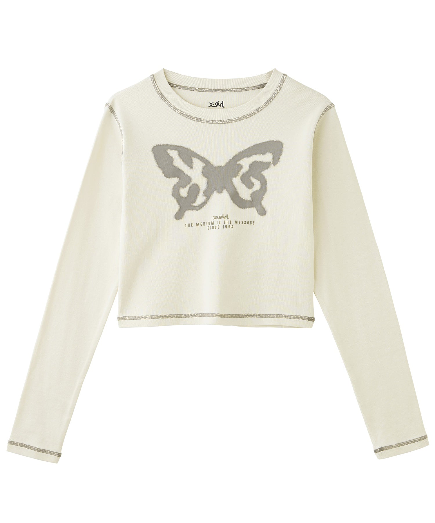 SPRAY BUTTERFLY PRINT L/S BABY TEE