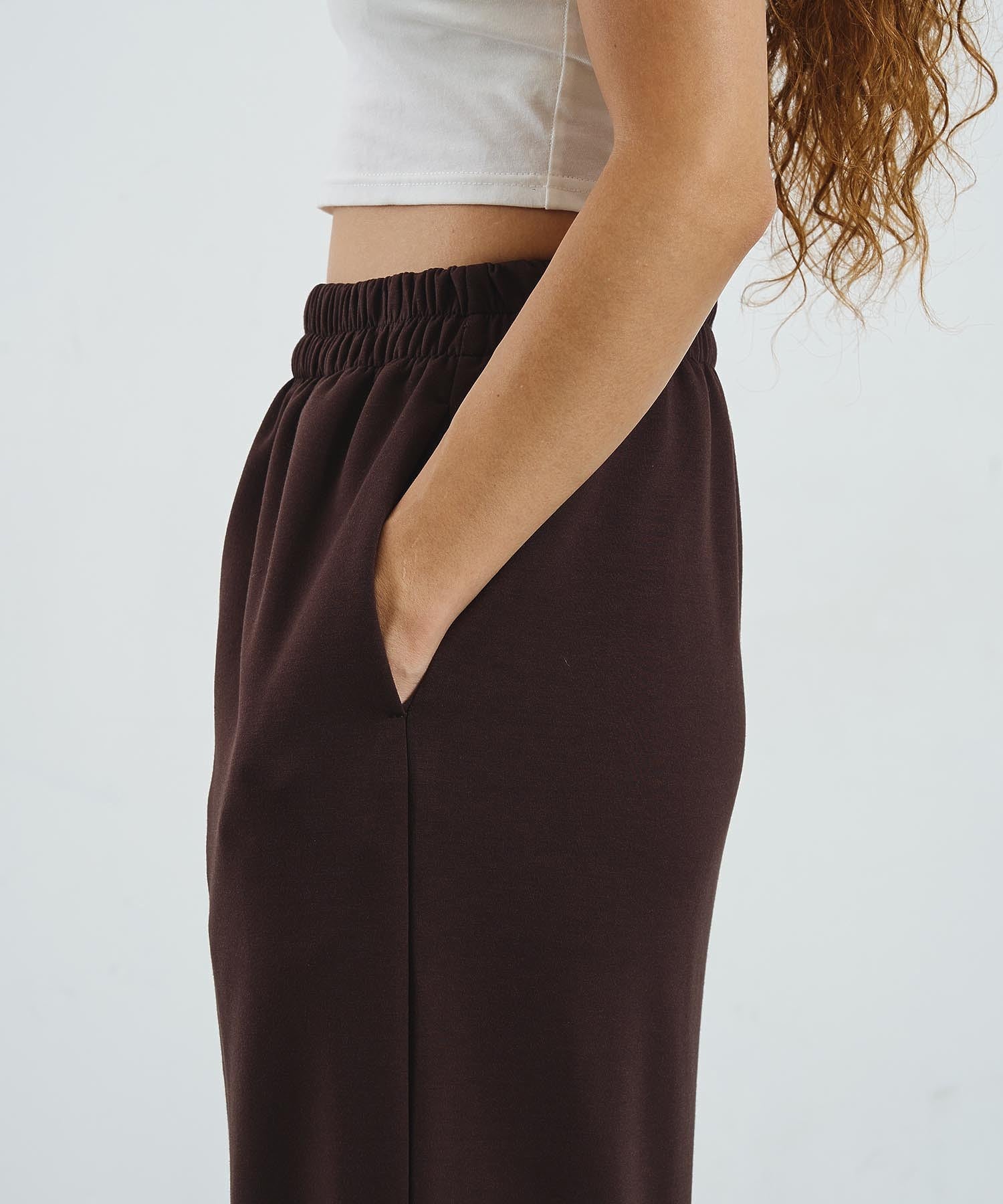 MIXED FABRIC HOODIE AND SKIRT SET