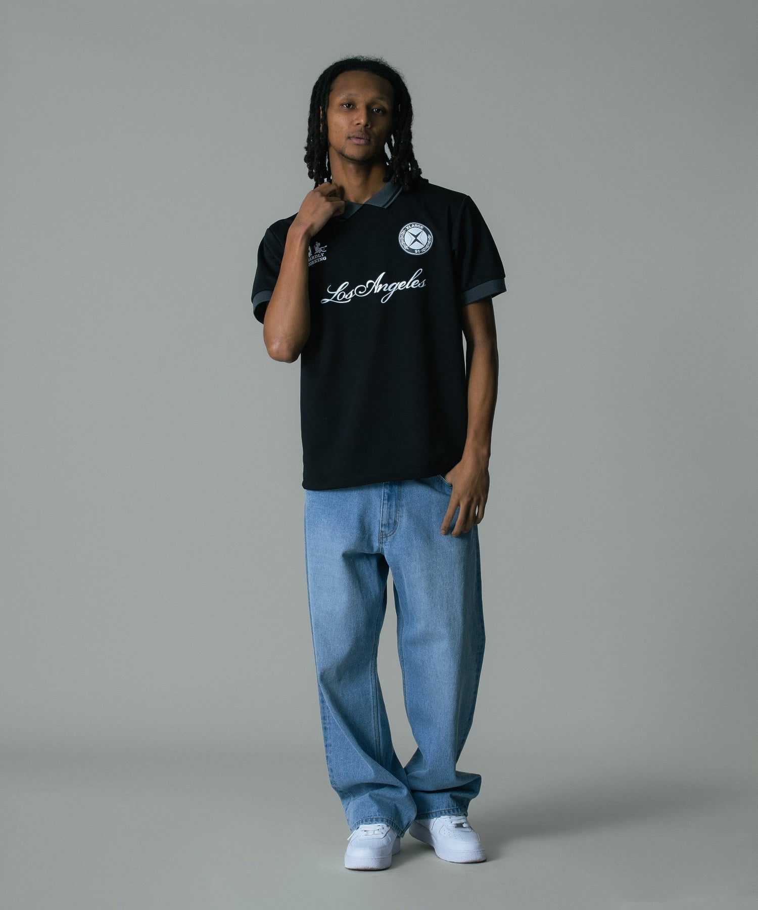 EMBROIDERED DENIM PANTS