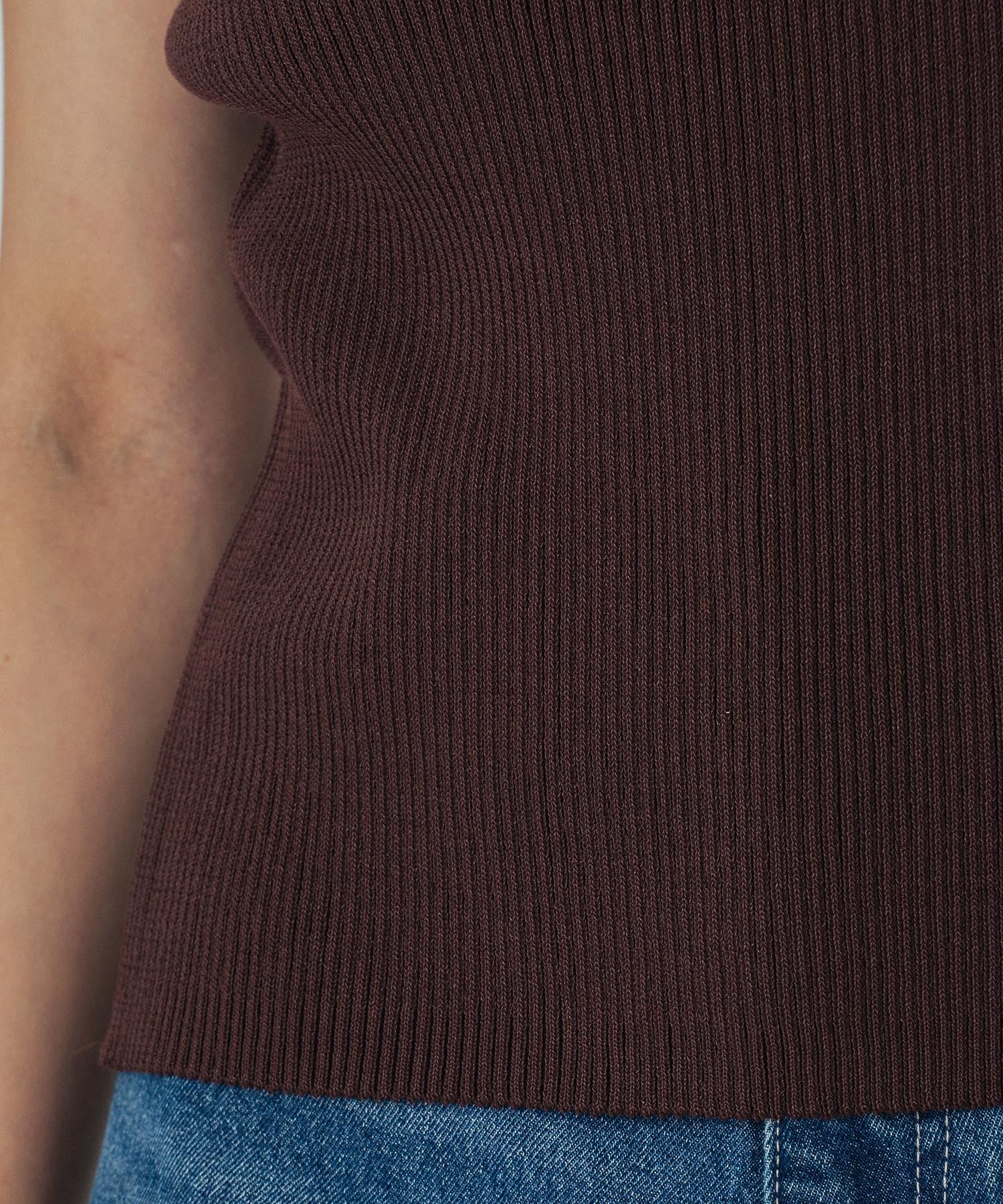 KNITTED RIB TANK TOP