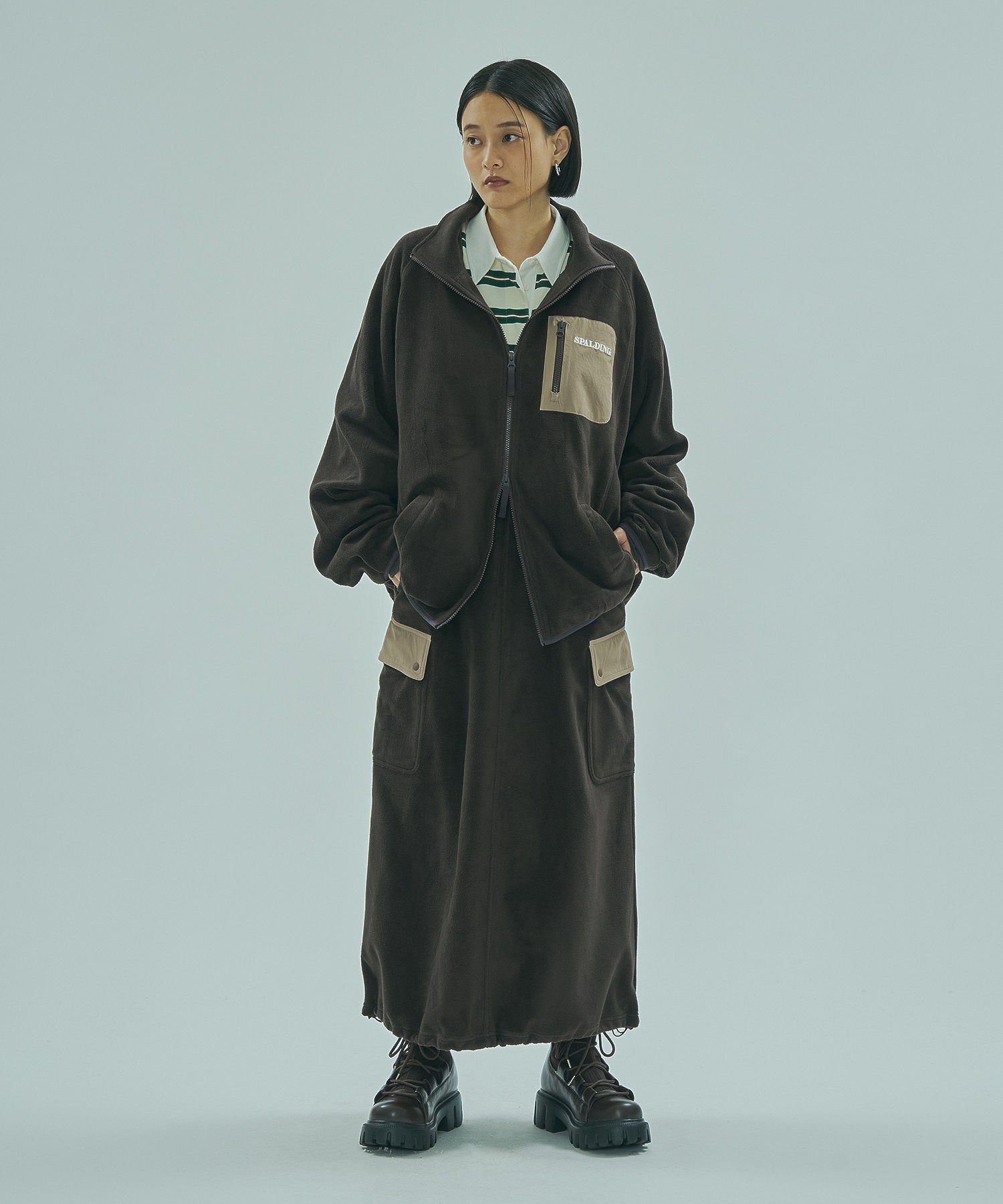 SPALDING x ROSE BUD FLEECE JACKET