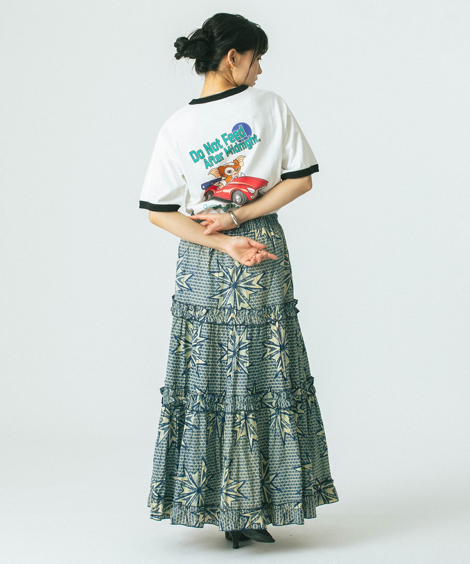mag.by c/PRINT TIERED SKIRT