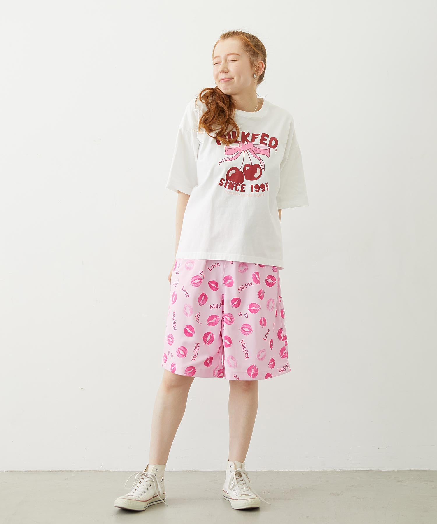 CHERRY RIBBON WIDE S/S TEE