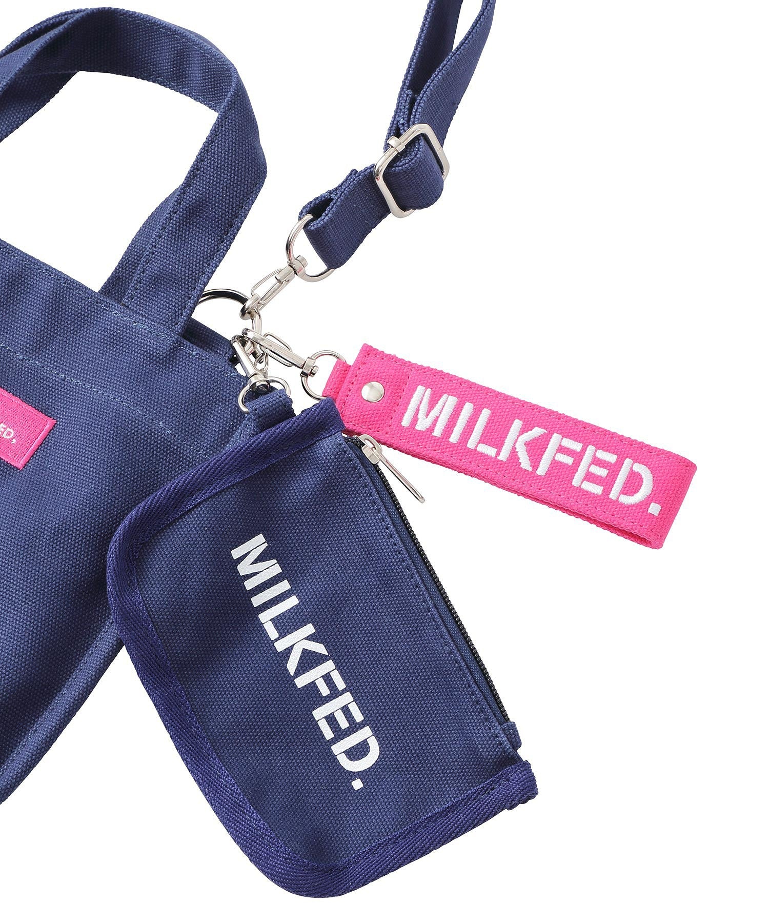 EMBROIDERED BAR MINI SHOULDER BAG W/STRAP MILKFED.