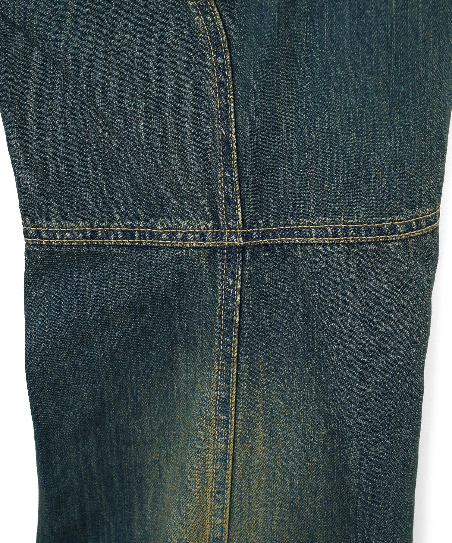 PANELED DENIM PANTS