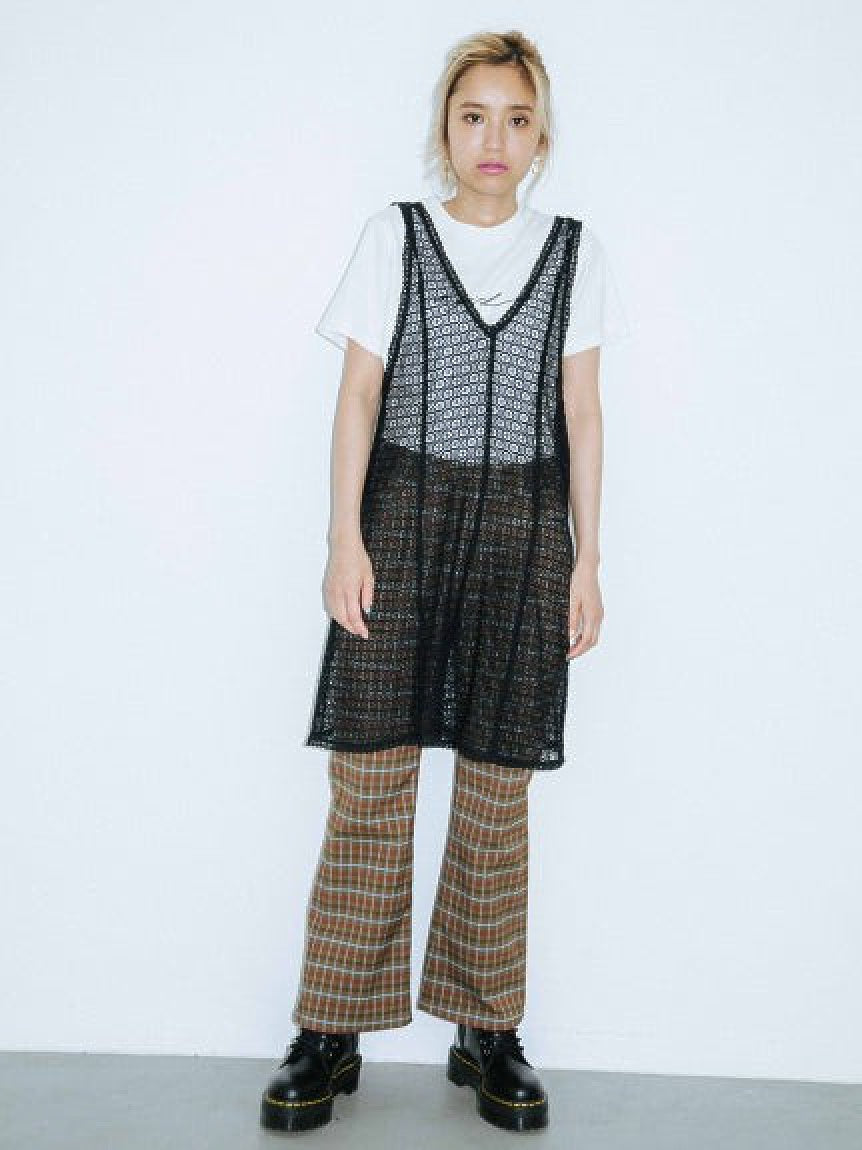 CLASSIC COLOR PLAID FLARE PANTS X-girl