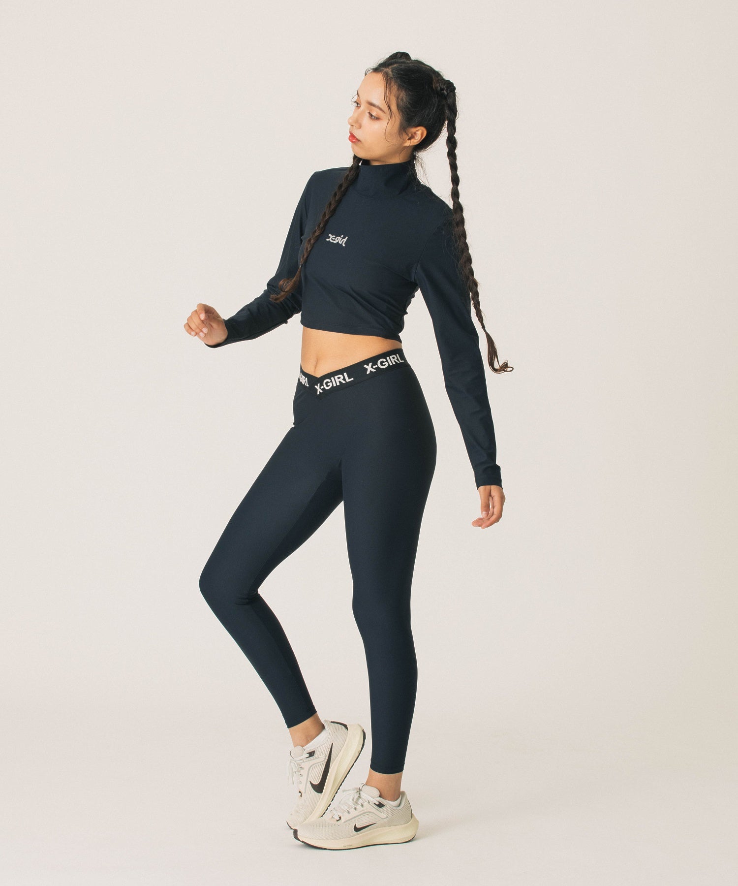 HIGH NECK SHORT LS TOP