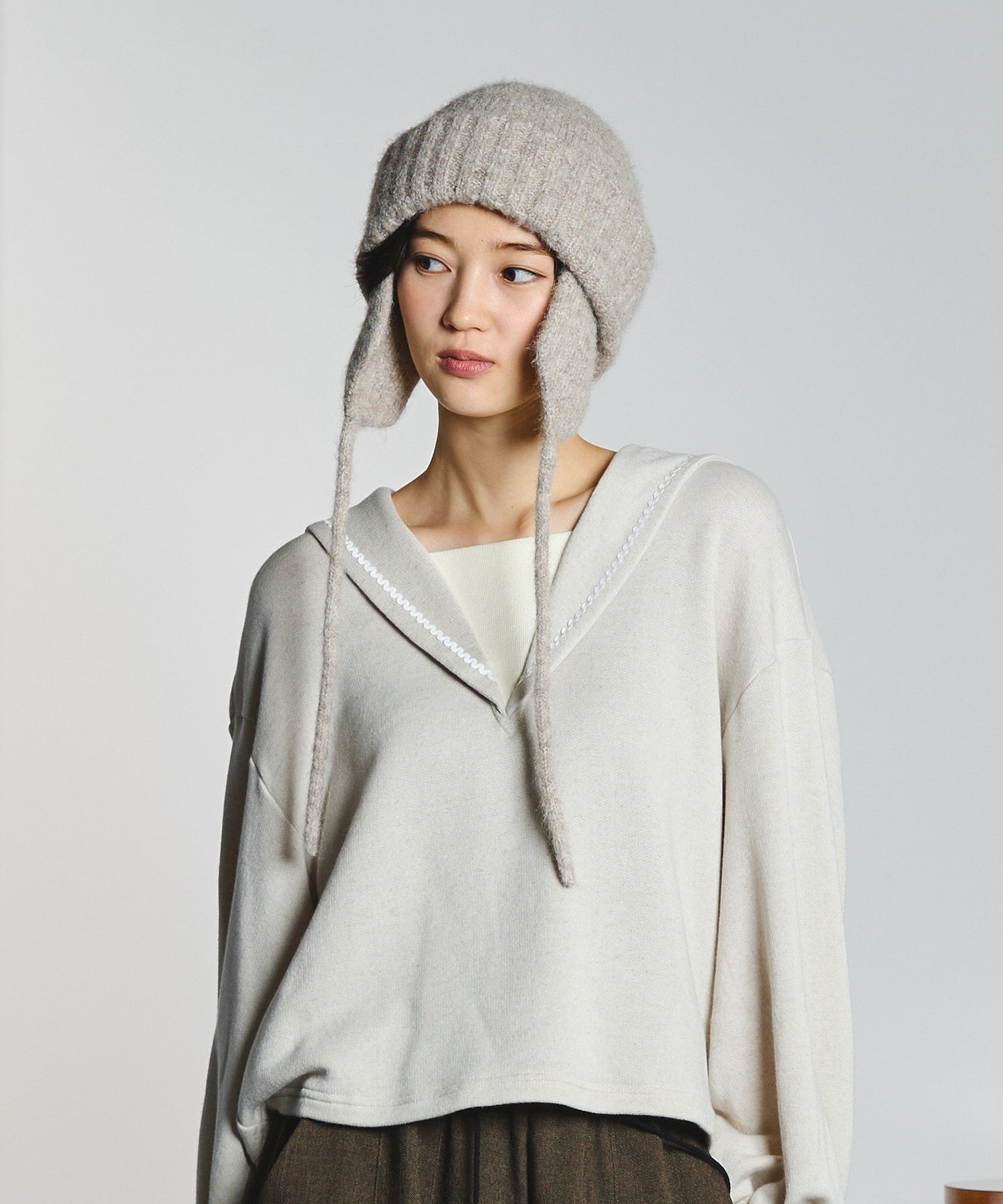 【ROSE BUD別注】EAR FLAP KNIT CAP