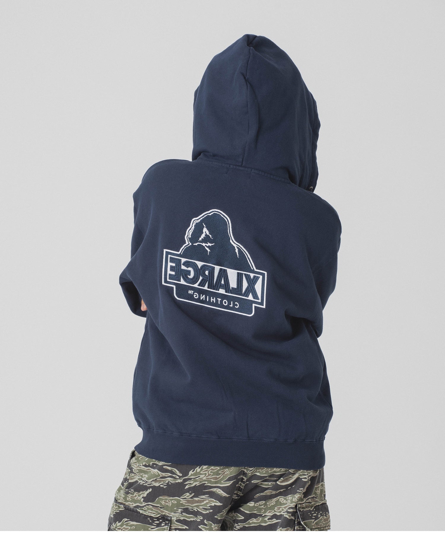BACKSIDE SLANTED OG ZIP HOODED SWEATSHIRT
