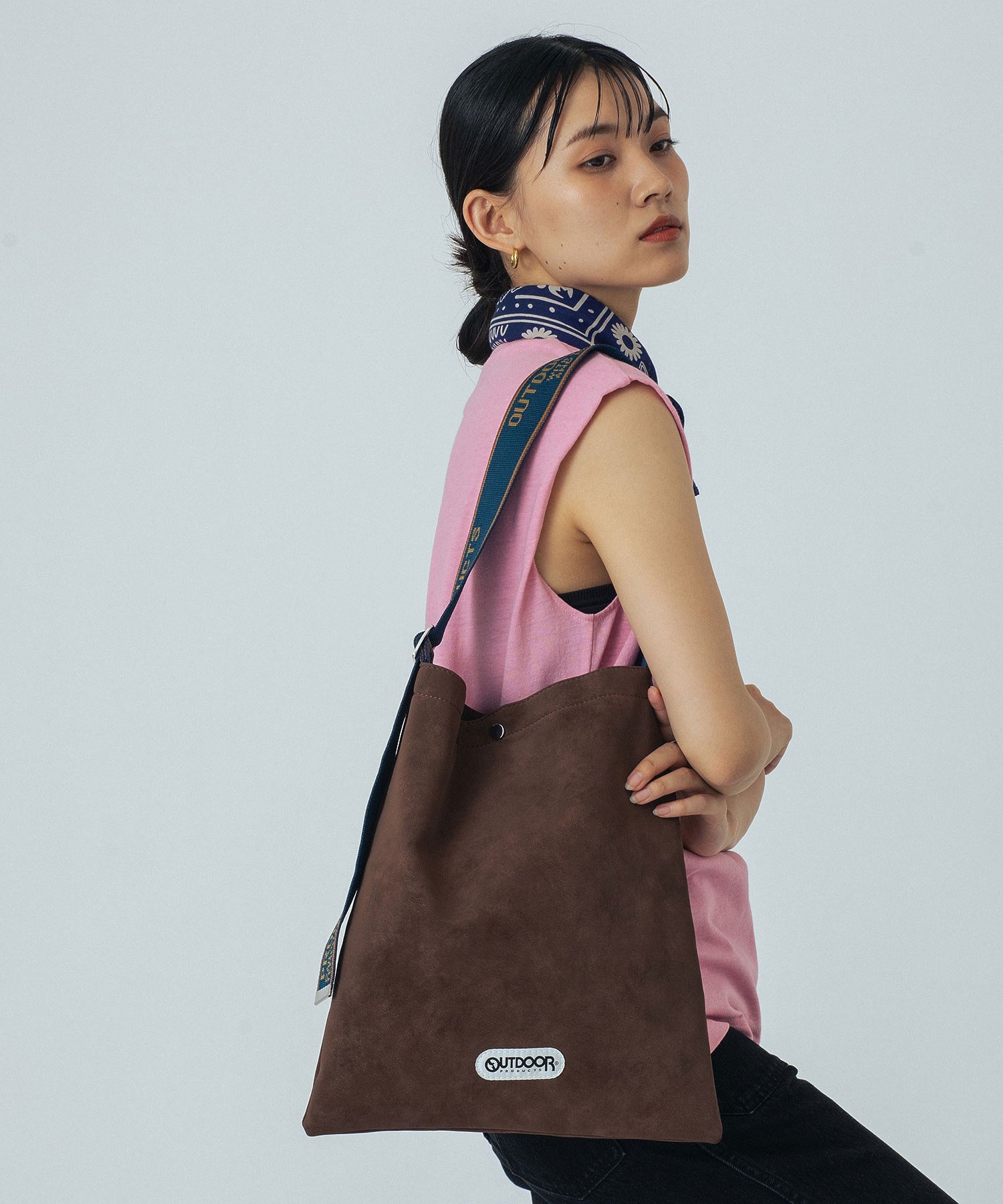 【ブラウンROSE BUD別注カラー】OUTDOOR/SUEDE LIKE TOTE