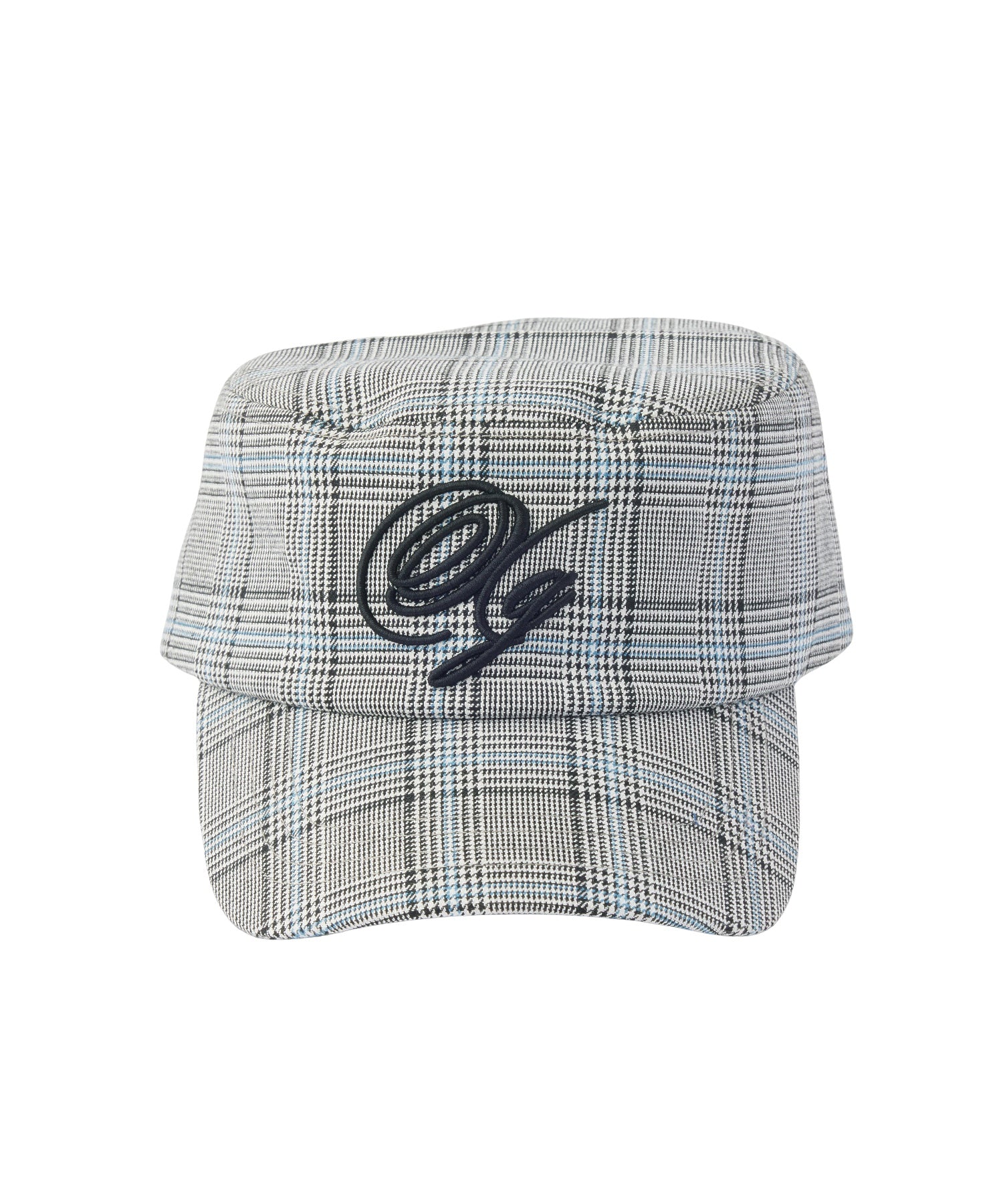 LOGO MARK EMBROIDERED FLAT BRIM CAP