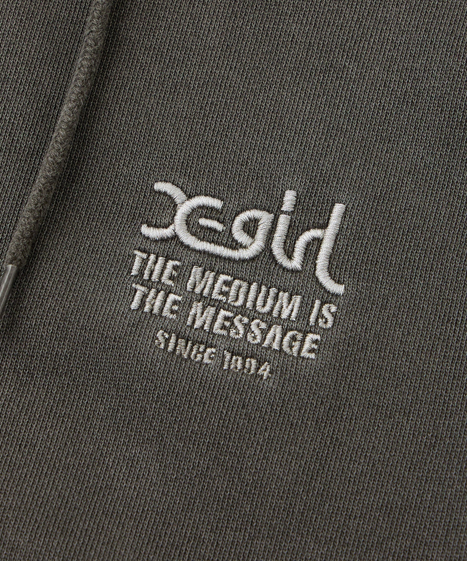 MESSAGE AND FACE FADED ZIP UP SWEAT HOODIE