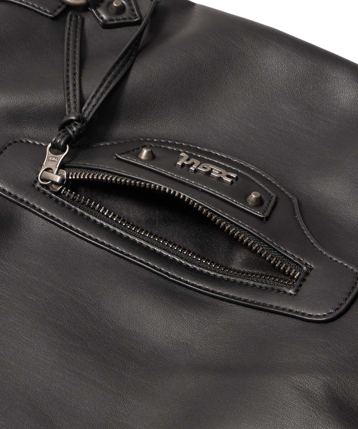FAUX LEATHER UTILITY KNAPSACK